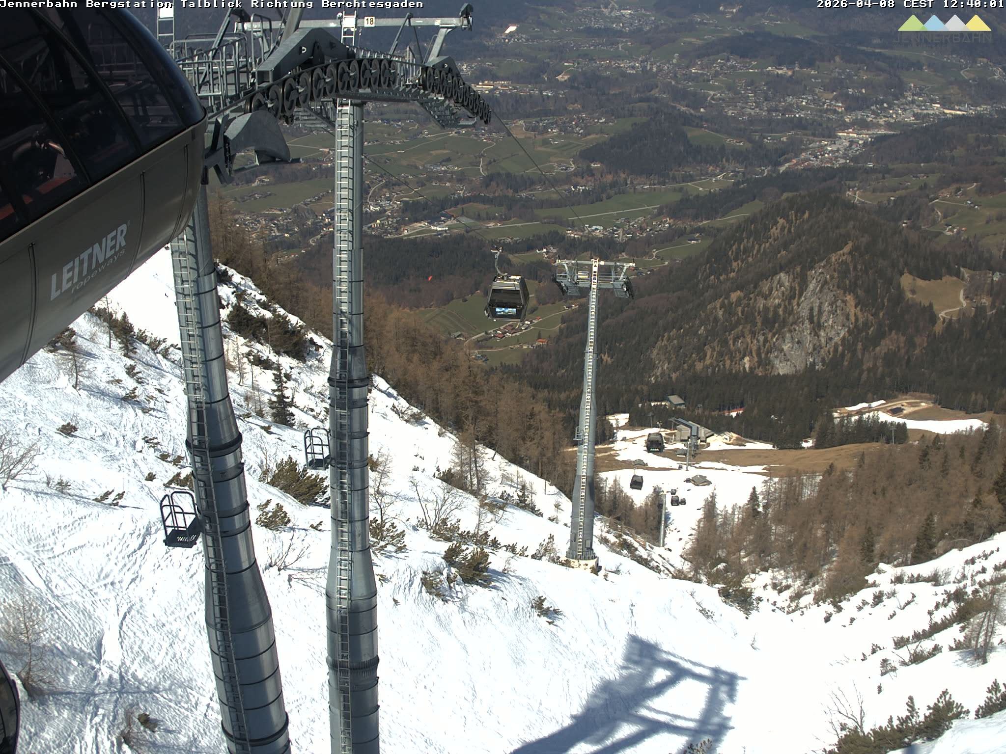 Archiv Foto Webcam Jenner - Blick ins Tal Gondelstation