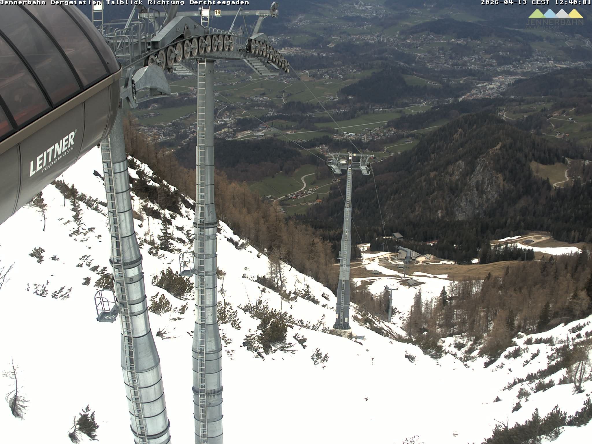 Archiv Foto Webcam Jenner - Blick ins Tal Gondelstation