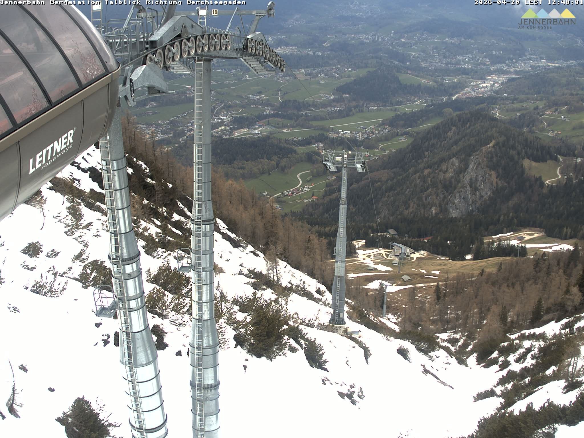 Archiv Foto Webcam Jenner - Blick ins Tal Gondelstation