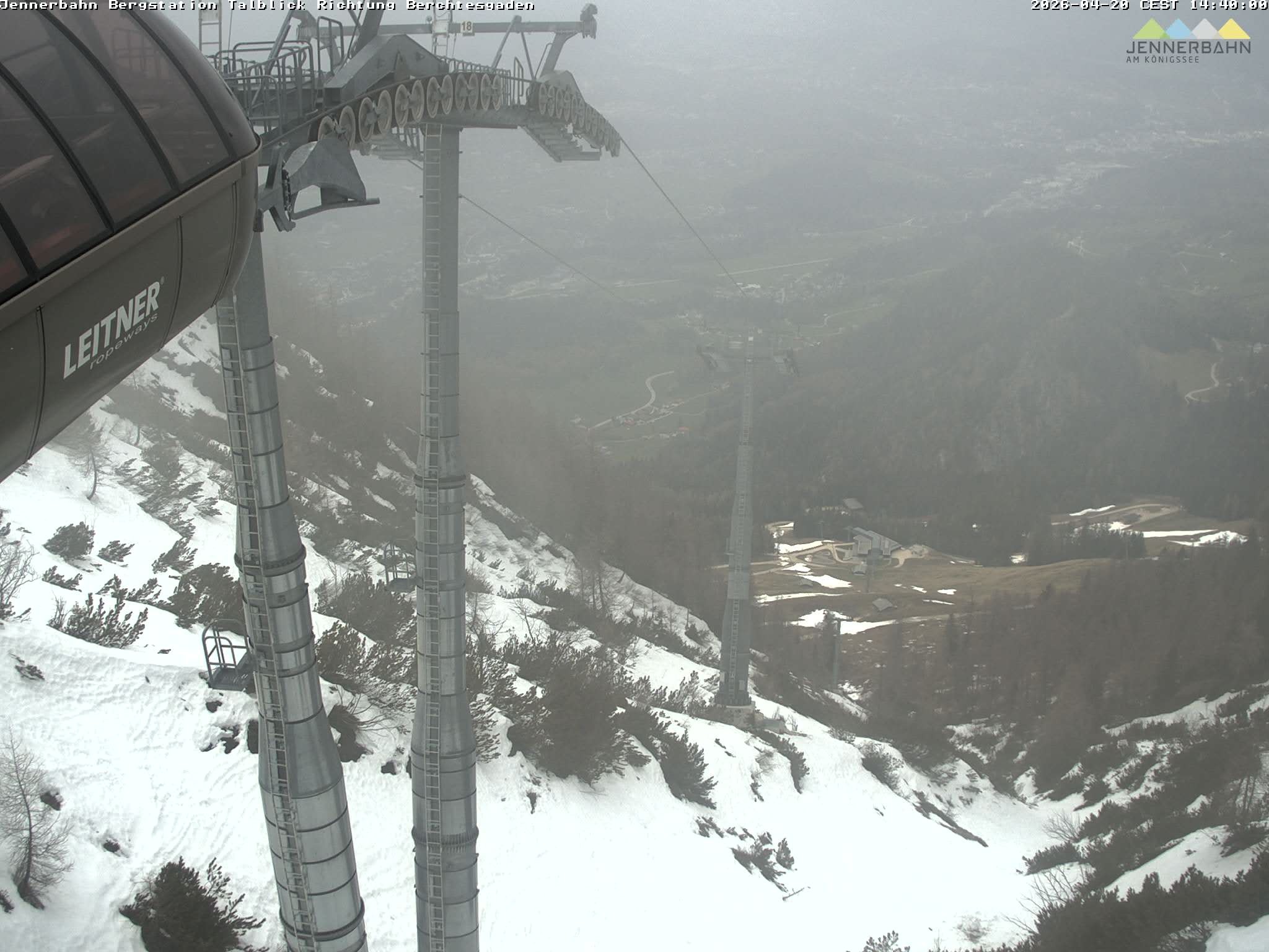 Archiv Foto Webcam Jenner - Blick ins Tal Gondelstation