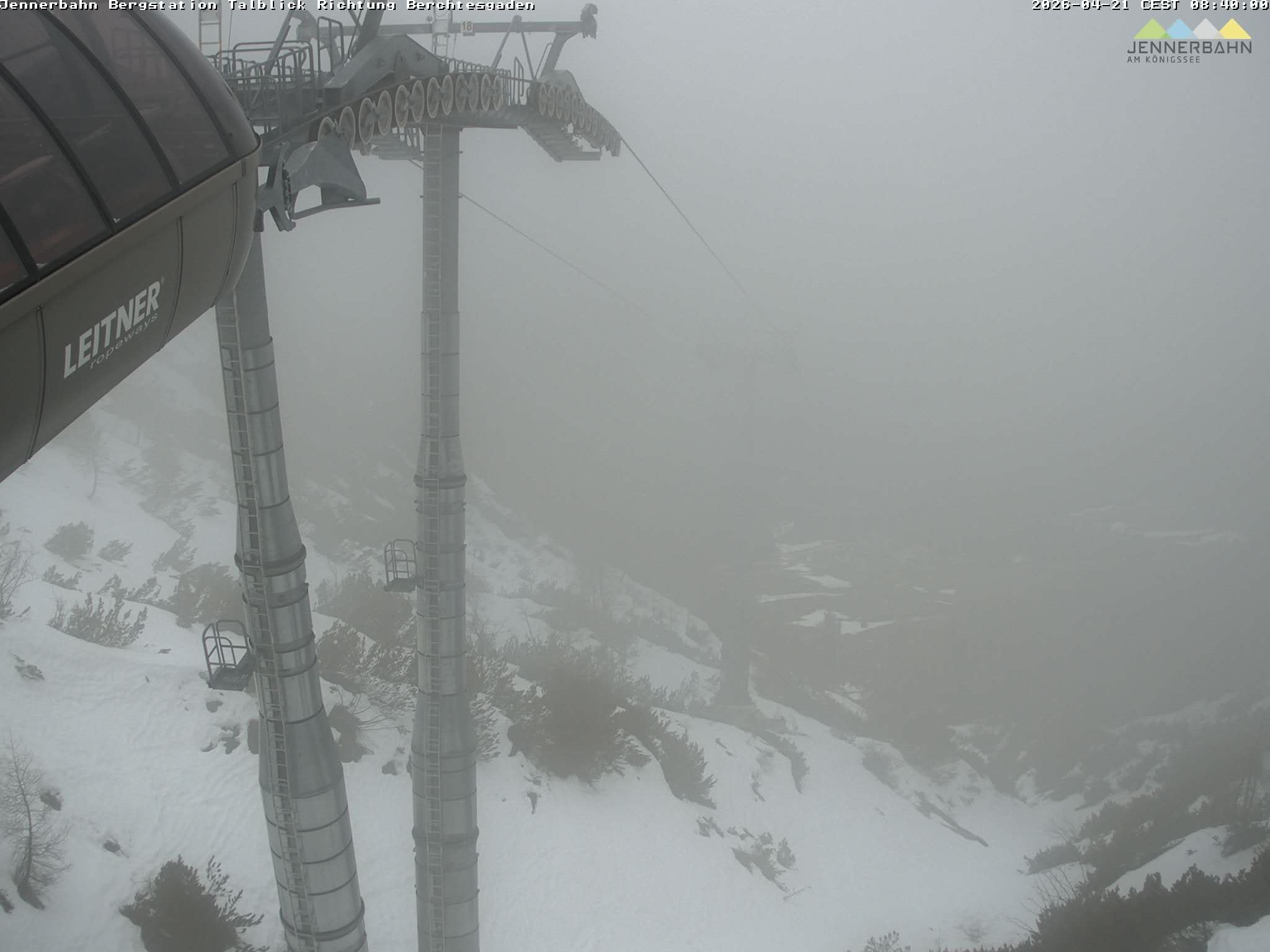 Archived image Webcam Jenner mountain - Valley View Cable Car