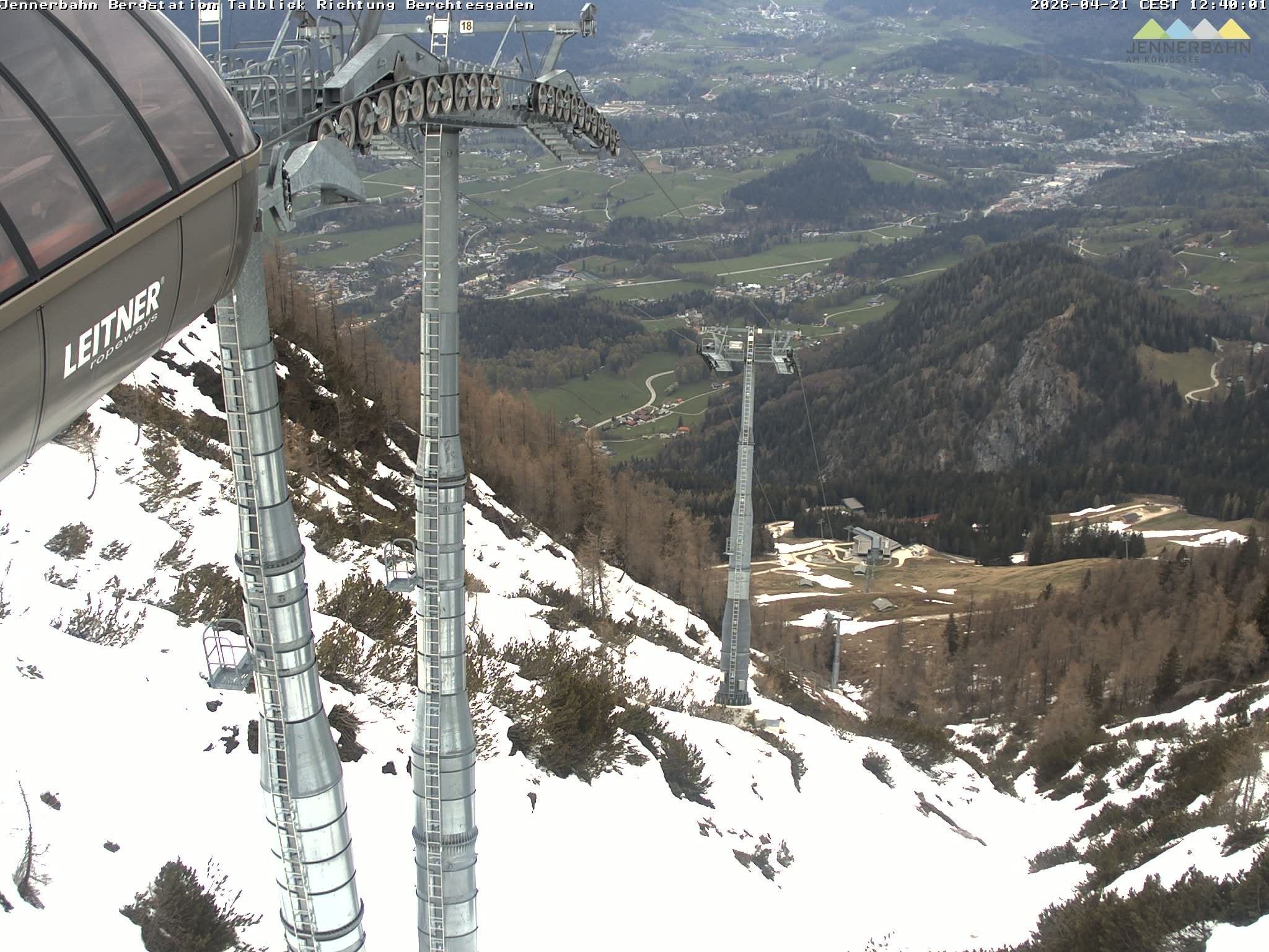 Archived image Webcam Jenner mountain - Valley View Cable Car