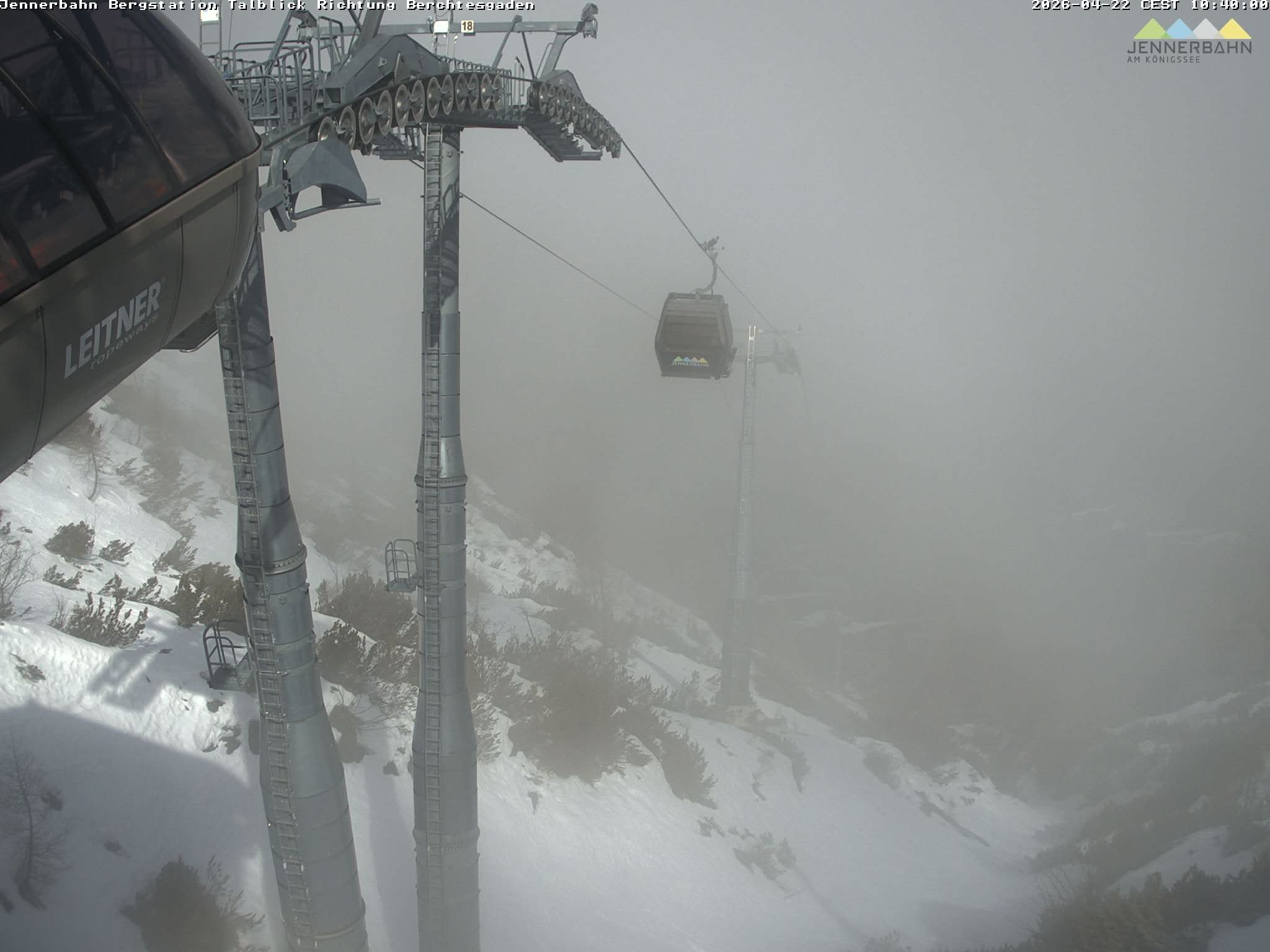 Archiv Foto Webcam Jenner - Blick ins Tal Gondelstation