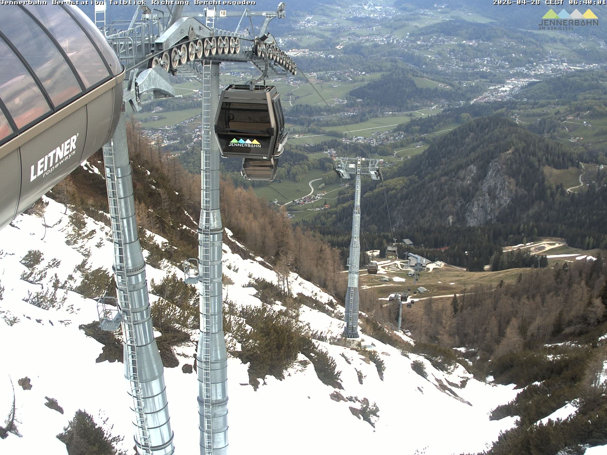 Archived image Webcam Jenner mountain - Valley View Cable Car
