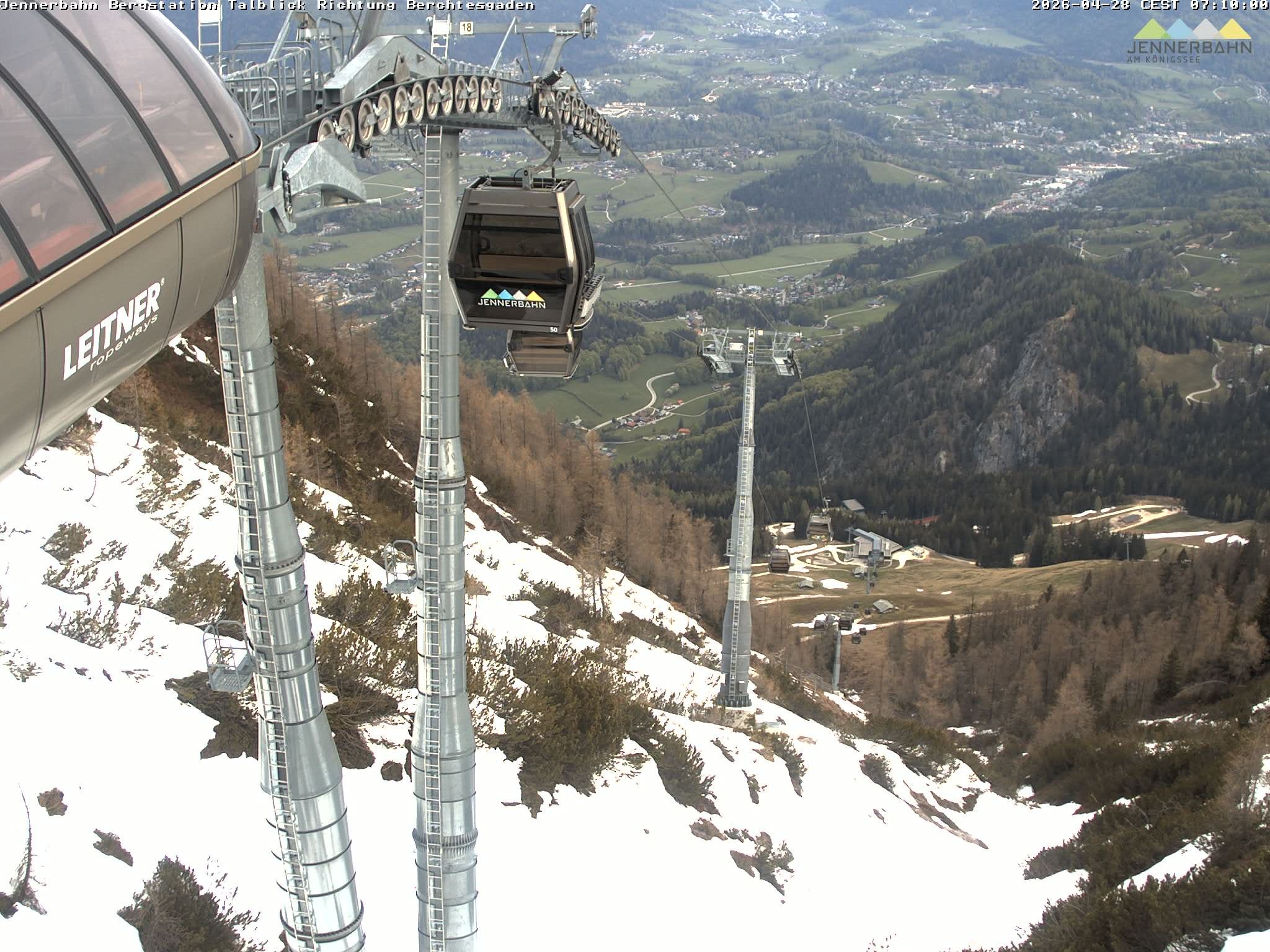 Archived image Webcam Jenner mountain - Valley View Cable Car