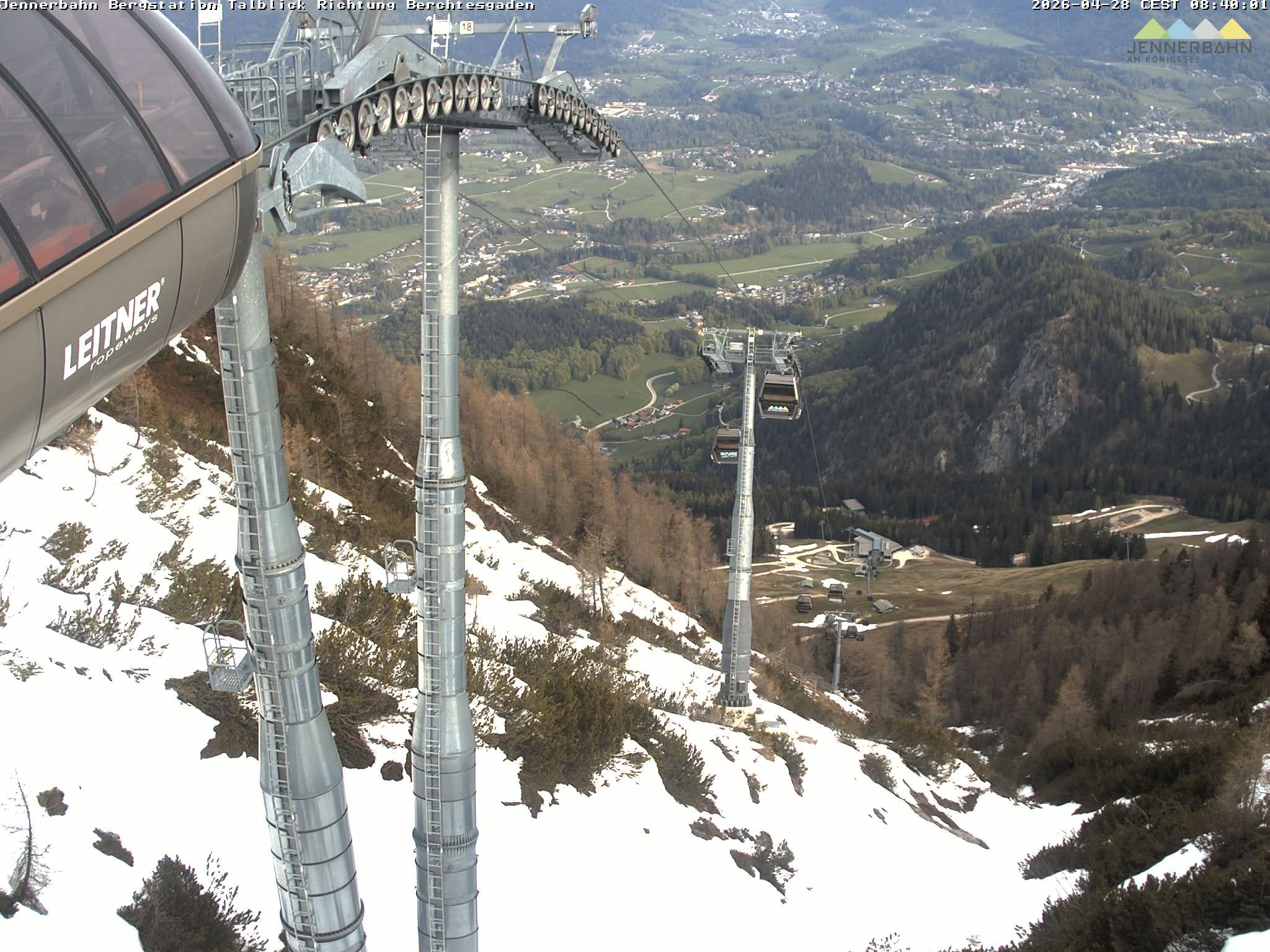 Archived image Webcam Jenner mountain - Valley View Cable Car