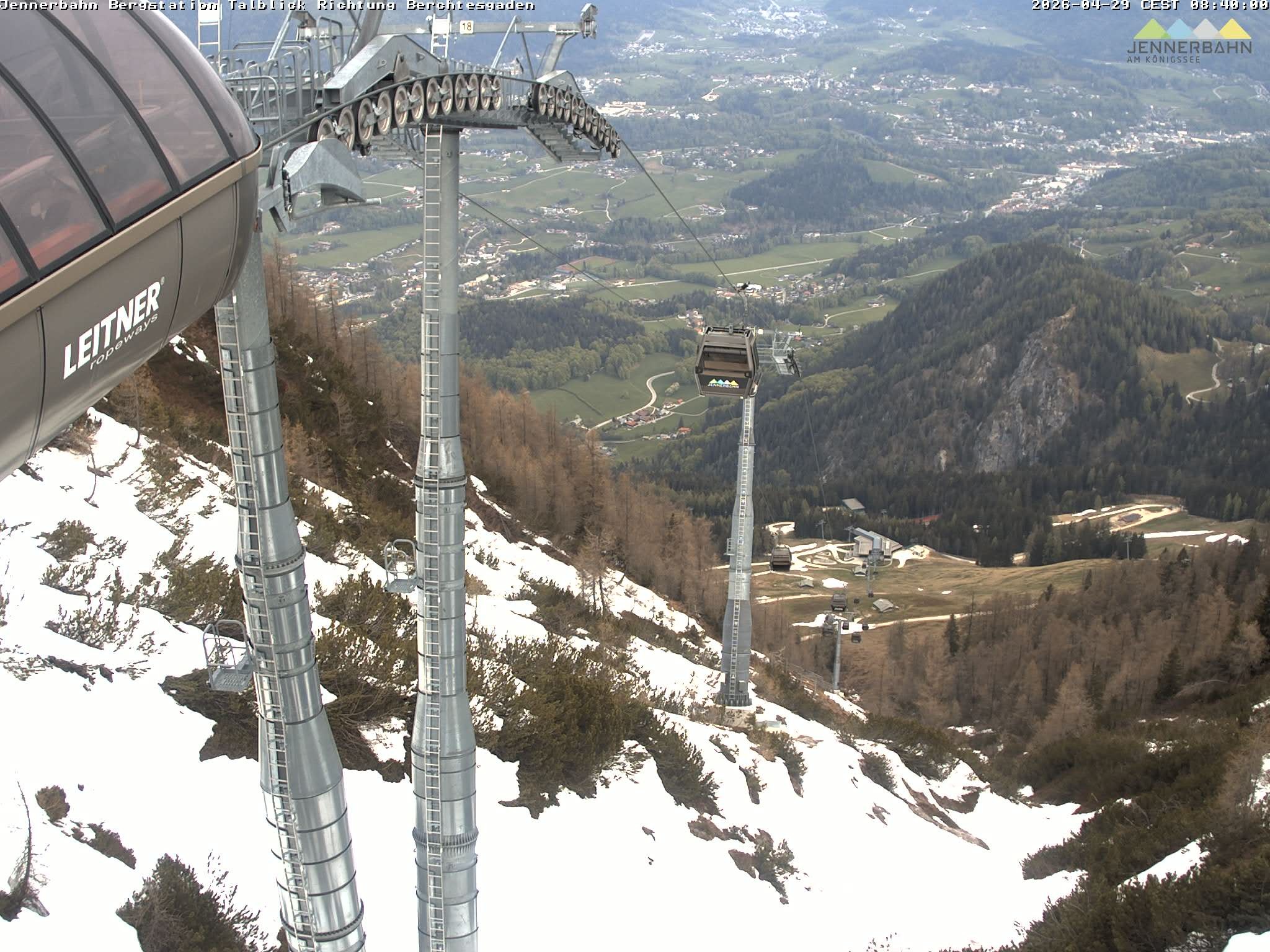 Archiv Foto Webcam Jenner - Blick ins Tal Gondelstation