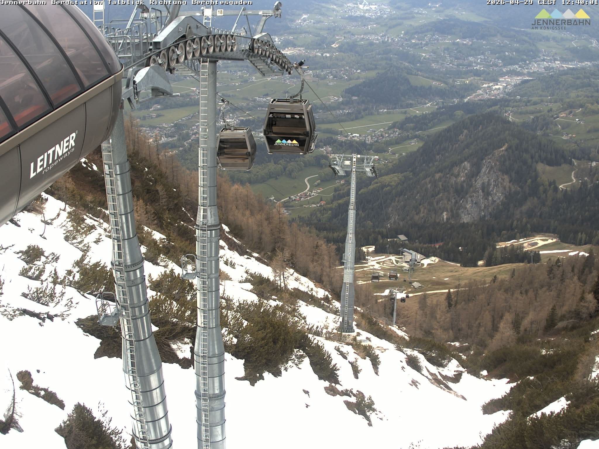 Archiv Foto Webcam Jenner - Blick ins Tal Gondelstation