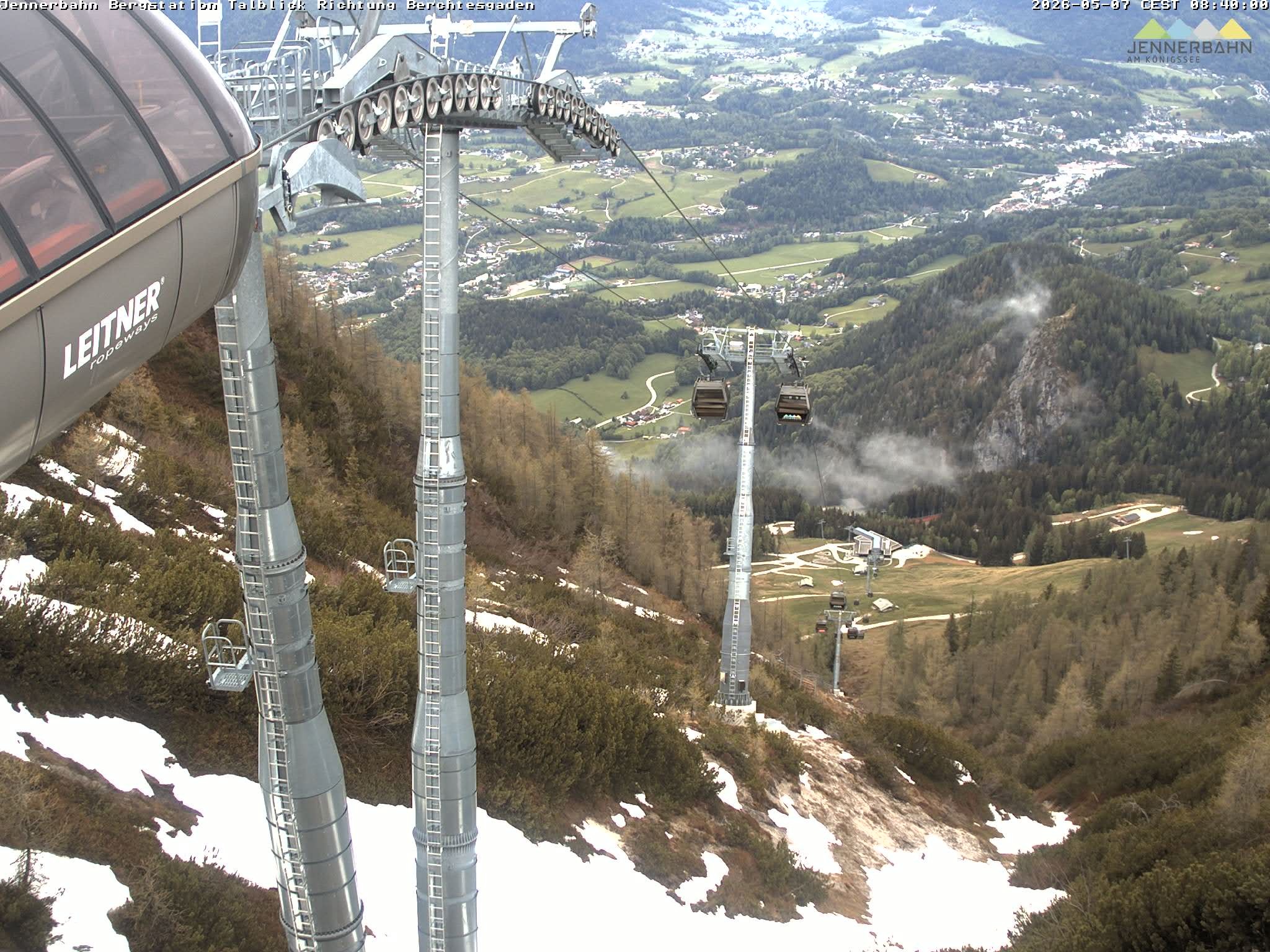 Archiv Foto Webcam Jenner - Blick ins Tal Gondelstation