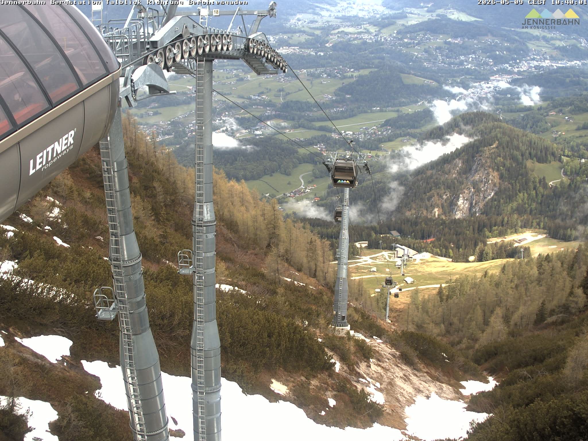 Archiv Foto Webcam Jenner - Blick ins Tal Gondelstation
