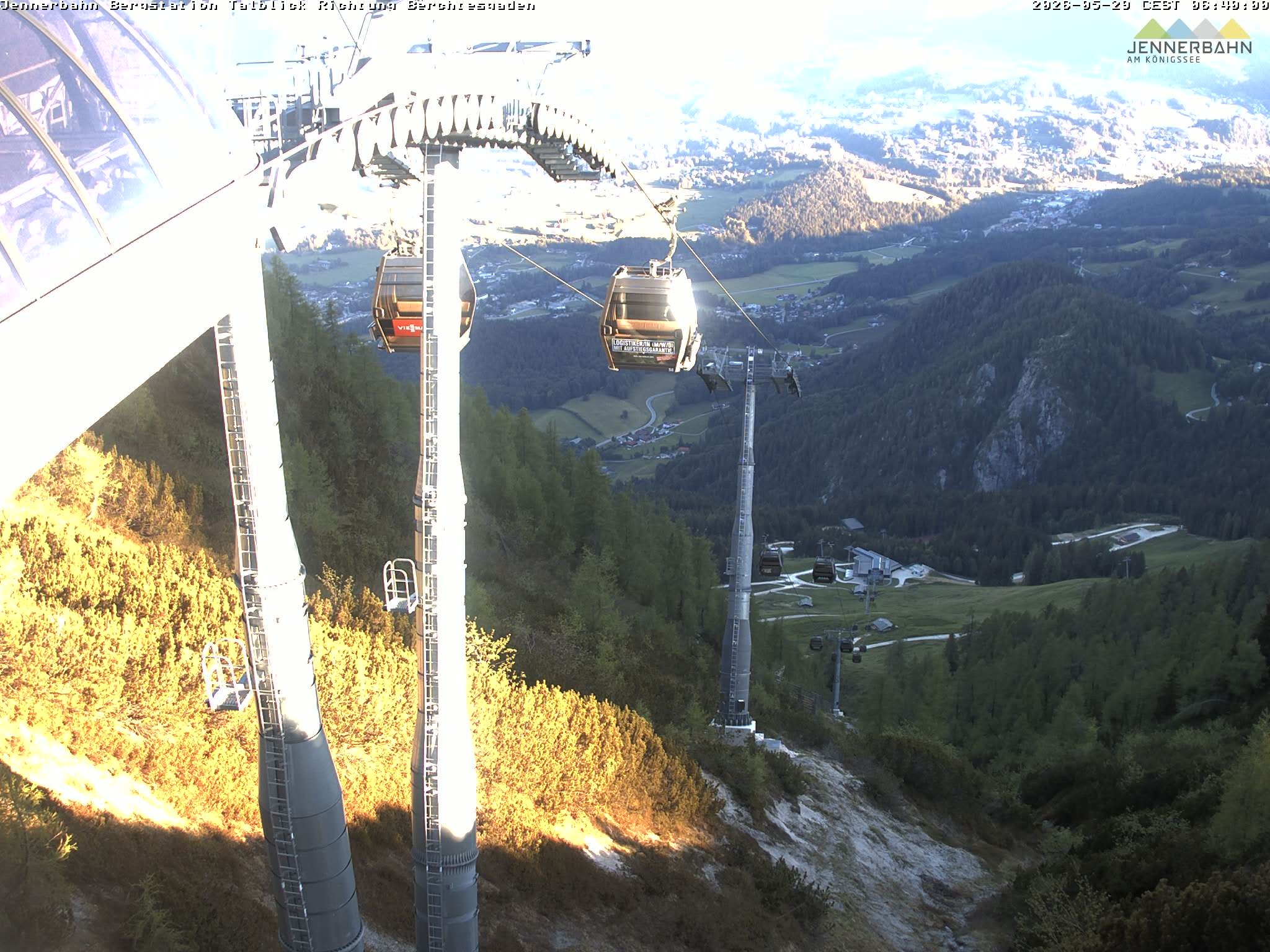 Archived image Webcam Jenner mountain - Valley View Cable Car