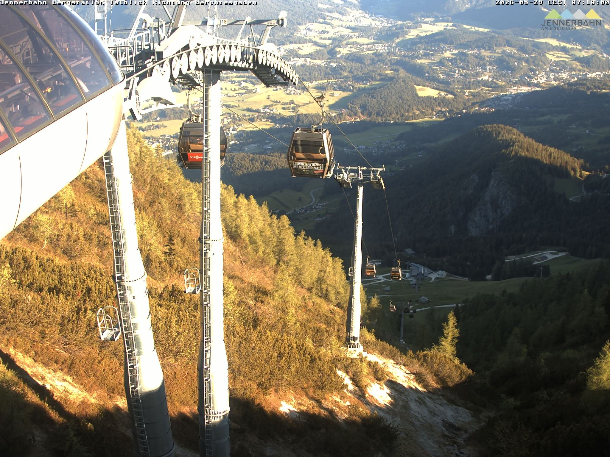 Archived image Webcam Jenner mountain - Valley View Cable Car