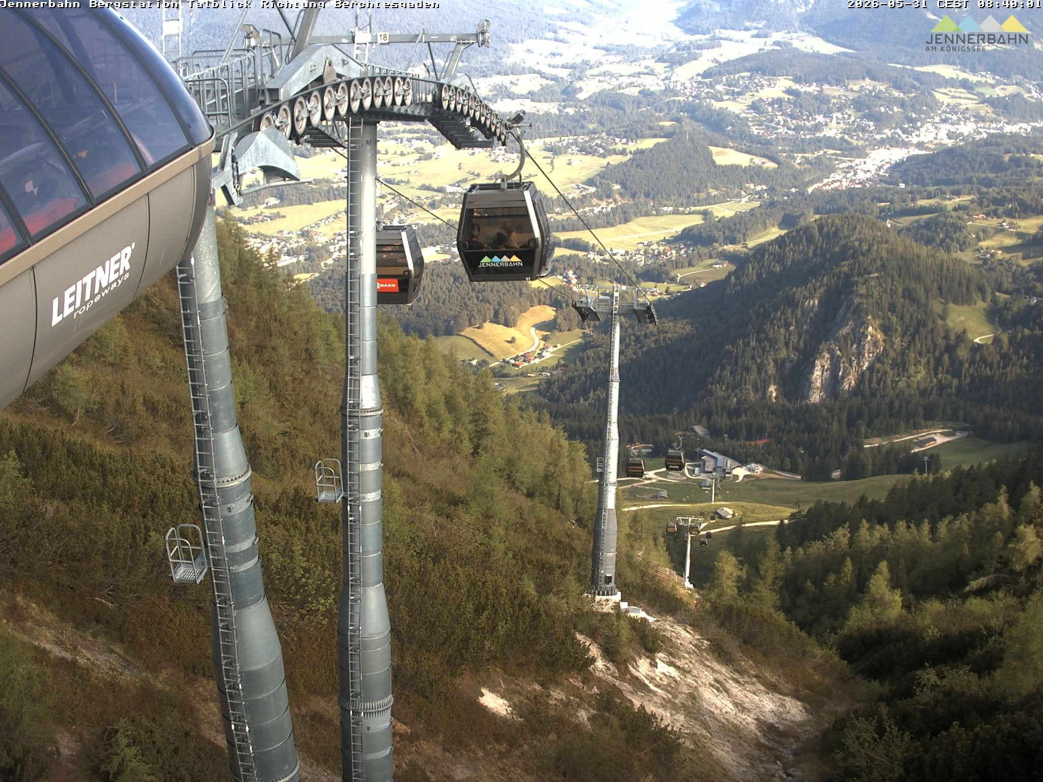 Archiv Foto Webcam Jenner - Blick ins Tal Gondelstation