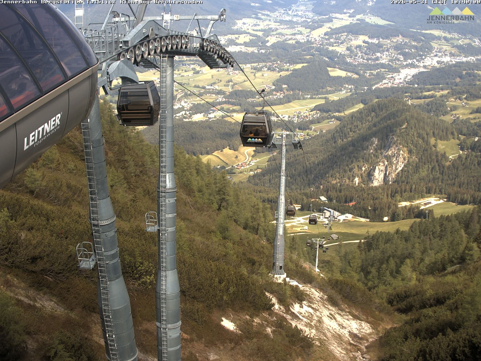 Archiv Foto Webcam Jenner - Blick ins Tal Gondelstation