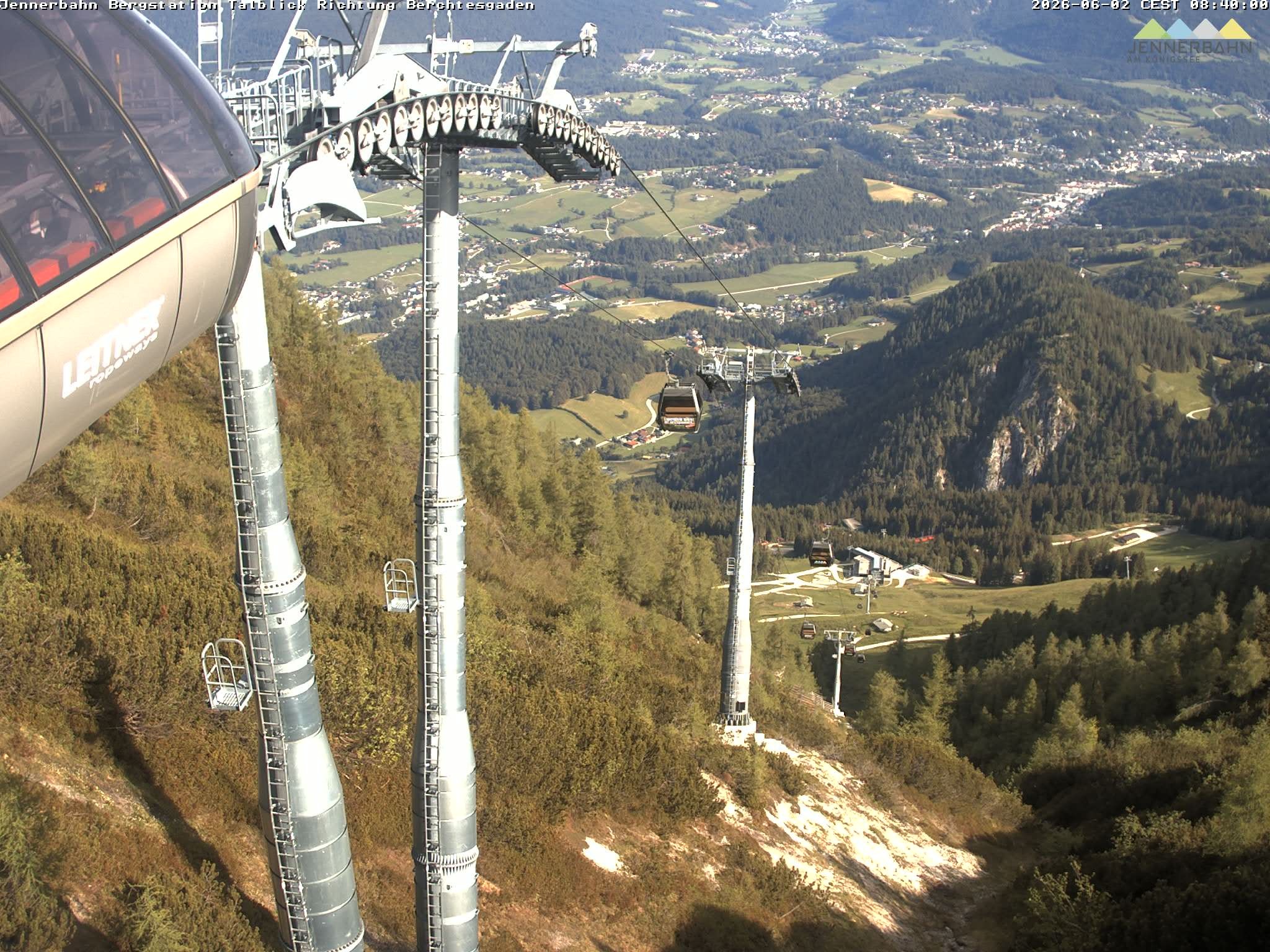 Archiv Foto Webcam Jenner - Blick ins Tal Gondelstation