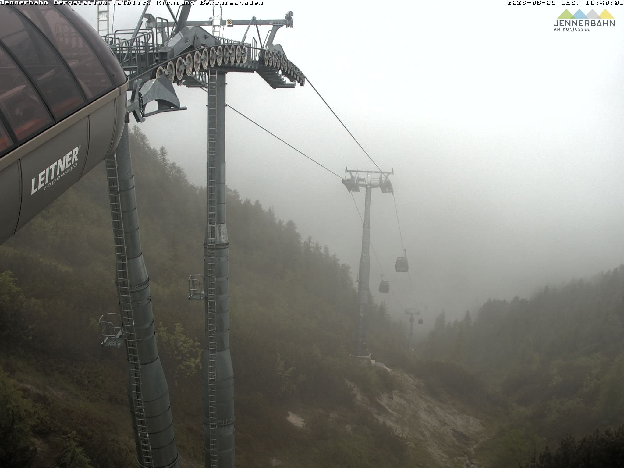 Archived image Webcam Jenner mountain - Valley View Cable Car