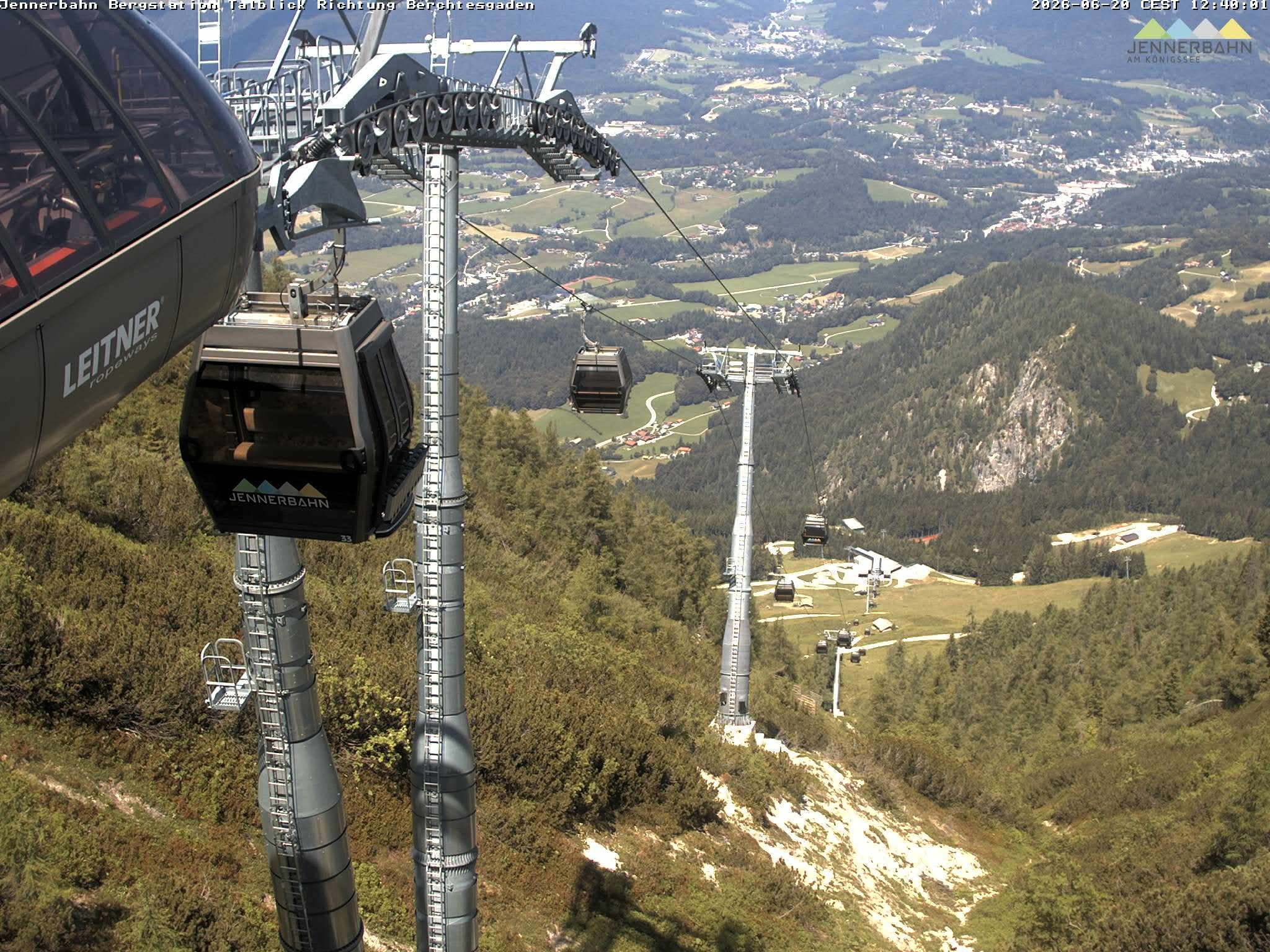 Archiv Foto Webcam Jenner - Blick ins Tal Gondelstation
