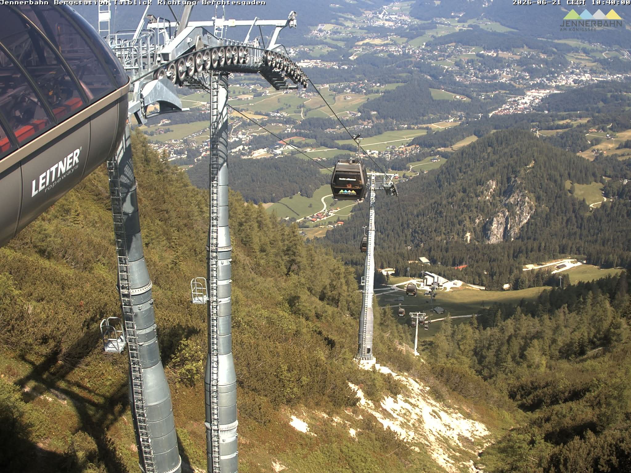 Archiv Foto Webcam Jenner - Blick ins Tal Gondelstation