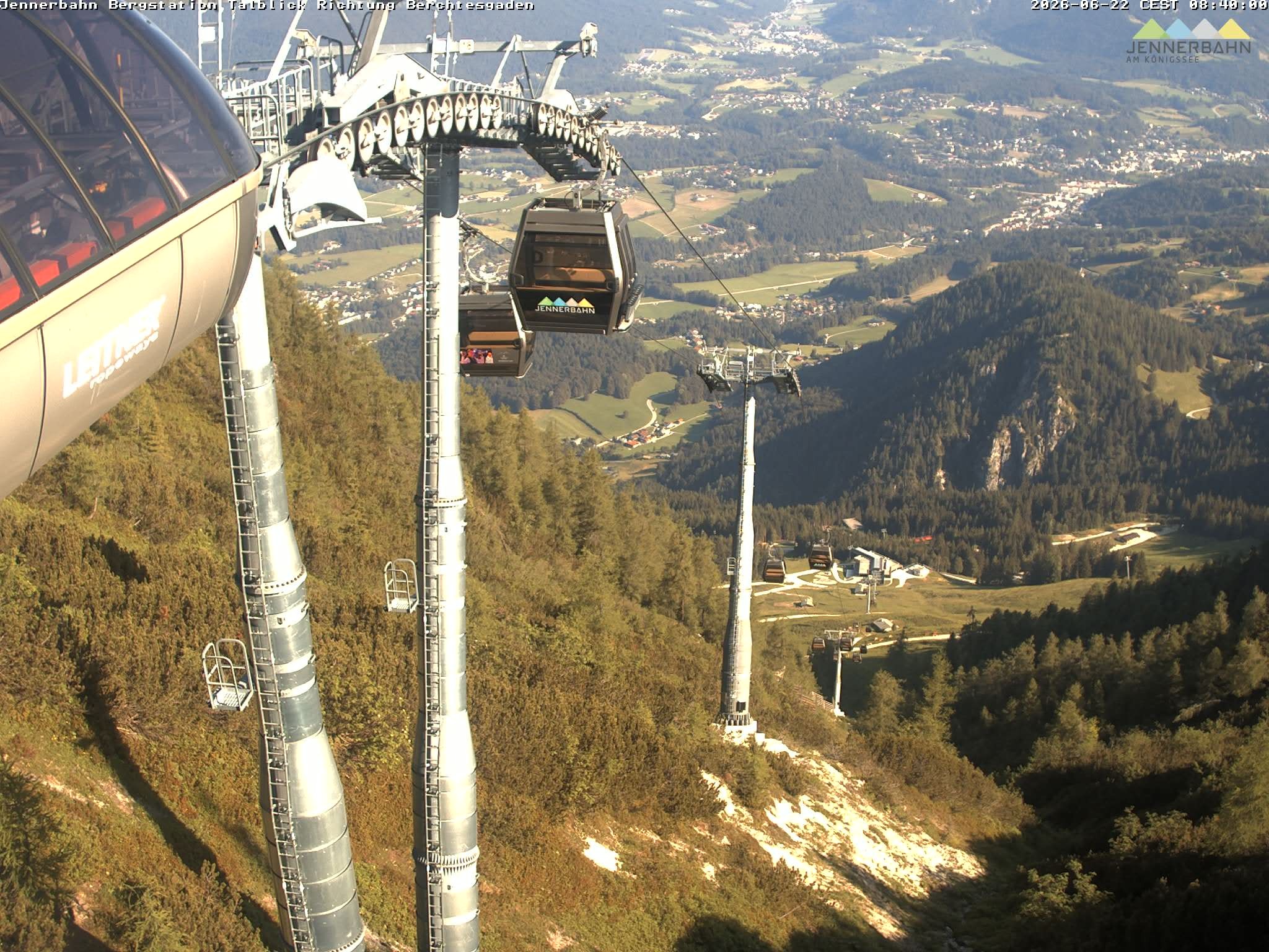 Archived image Webcam Jenner mountain - Valley View Cable Car