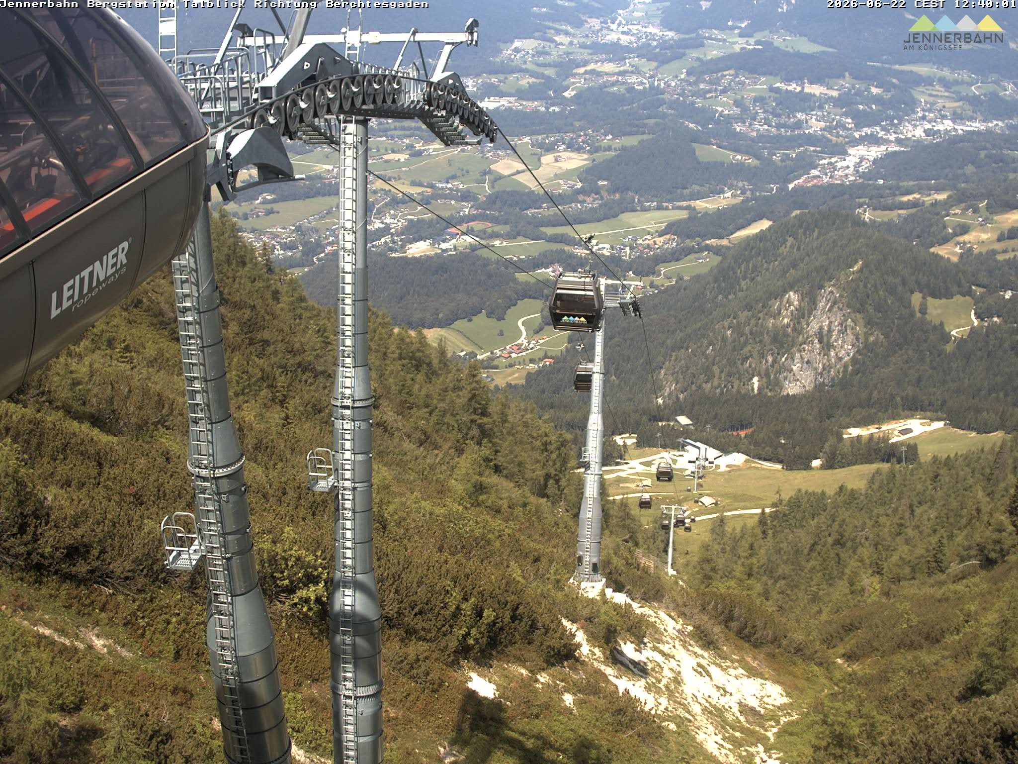 Archiv Foto Webcam Jenner - Blick ins Tal Gondelstation