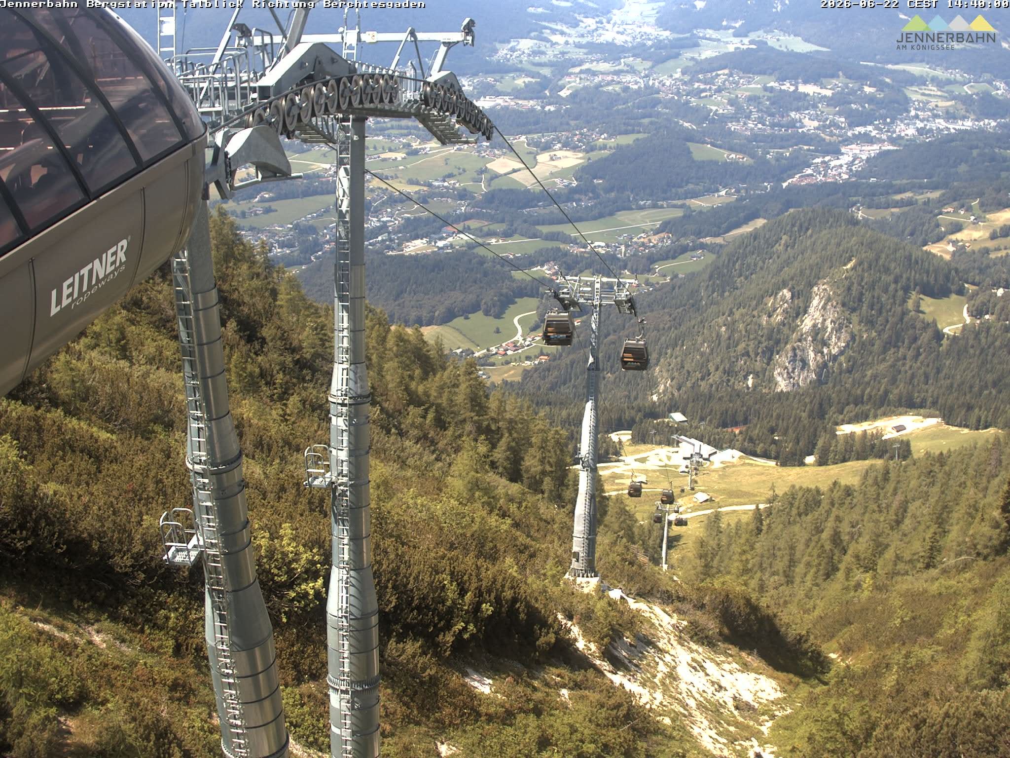 Archiv Foto Webcam Jenner - Blick ins Tal Gondelstation