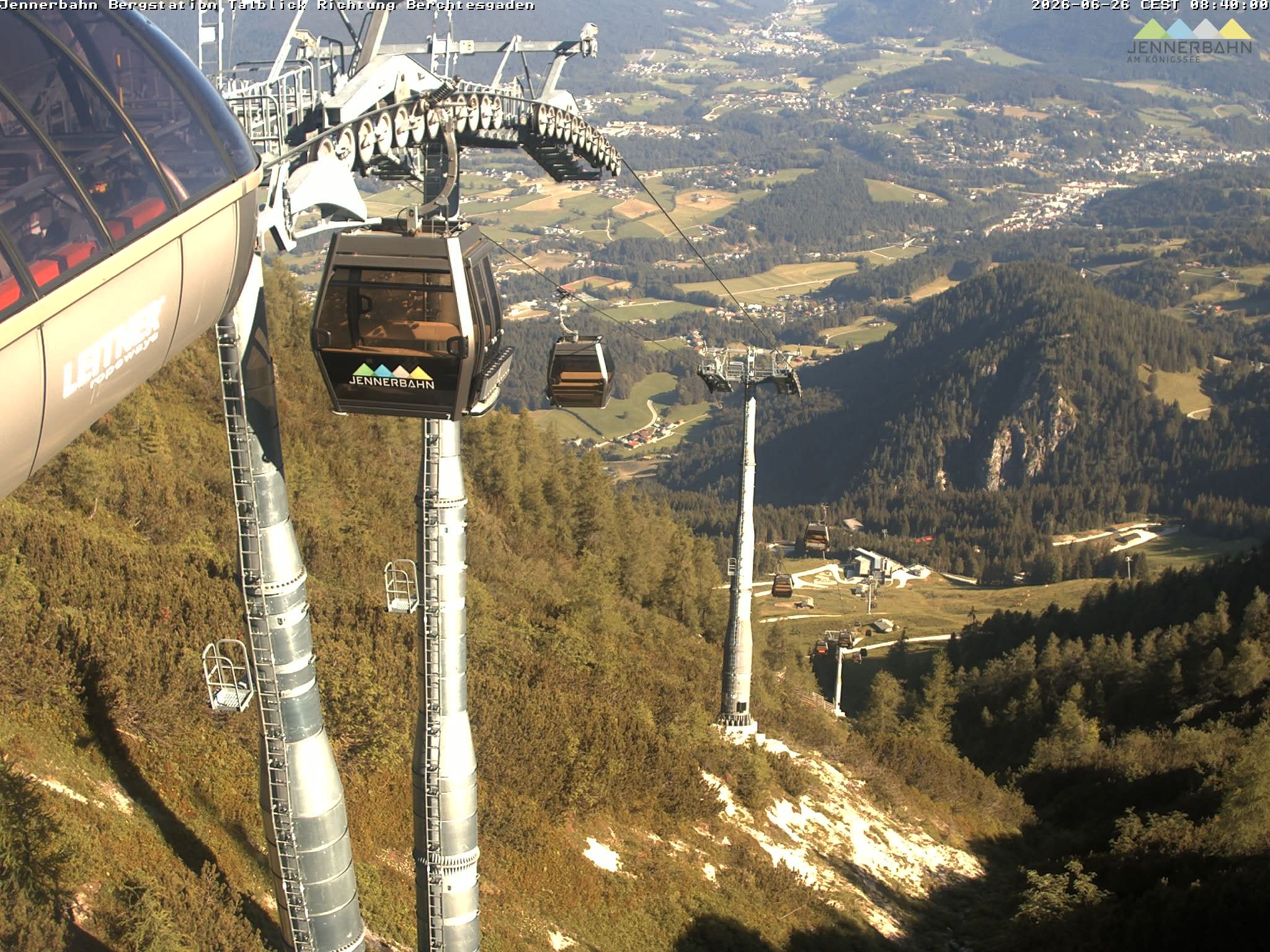 Archived image Webcam Jenner mountain - Valley View Cable Car