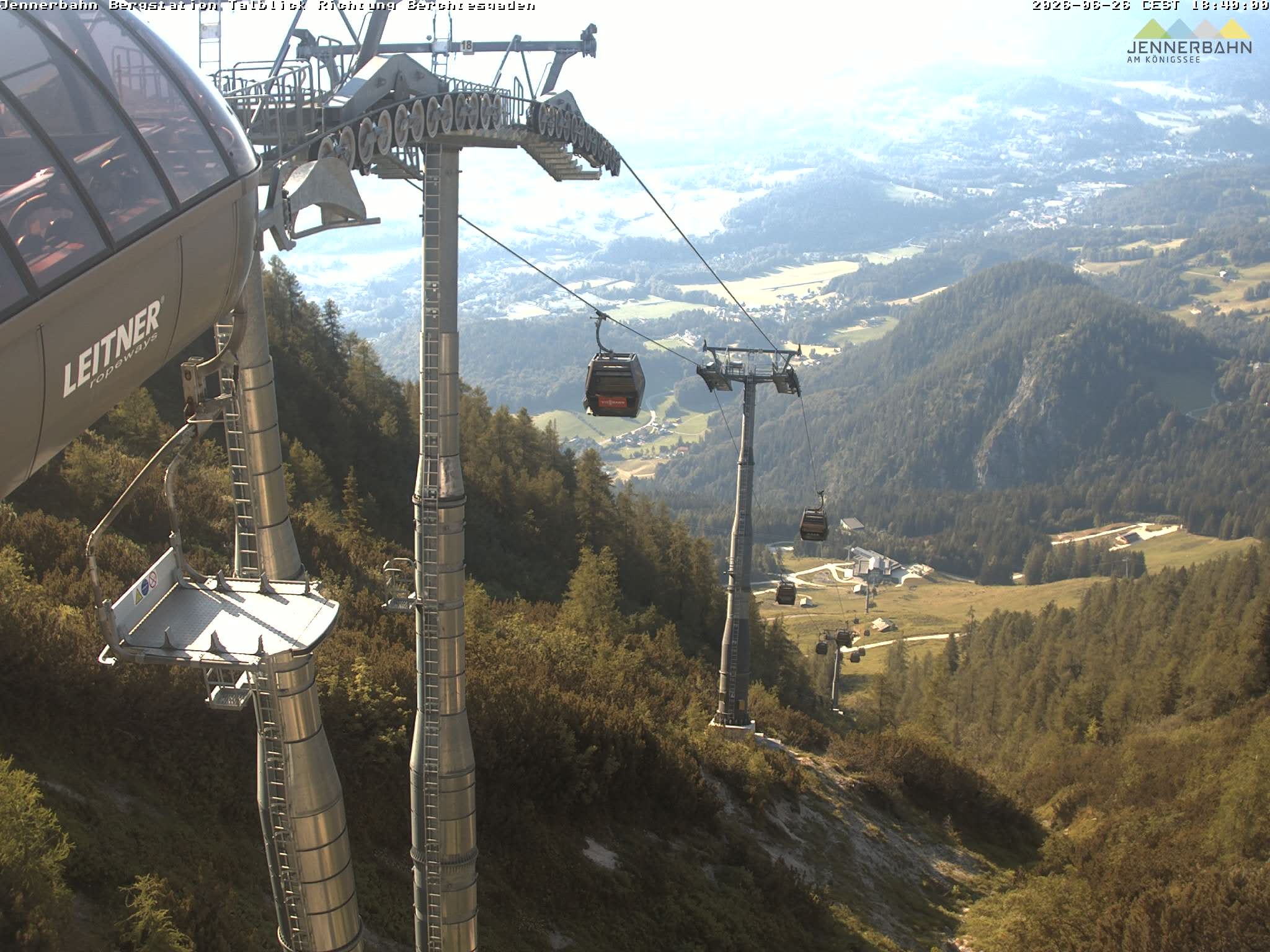 Archived image Webcam Jenner mountain - Valley View Cable Car