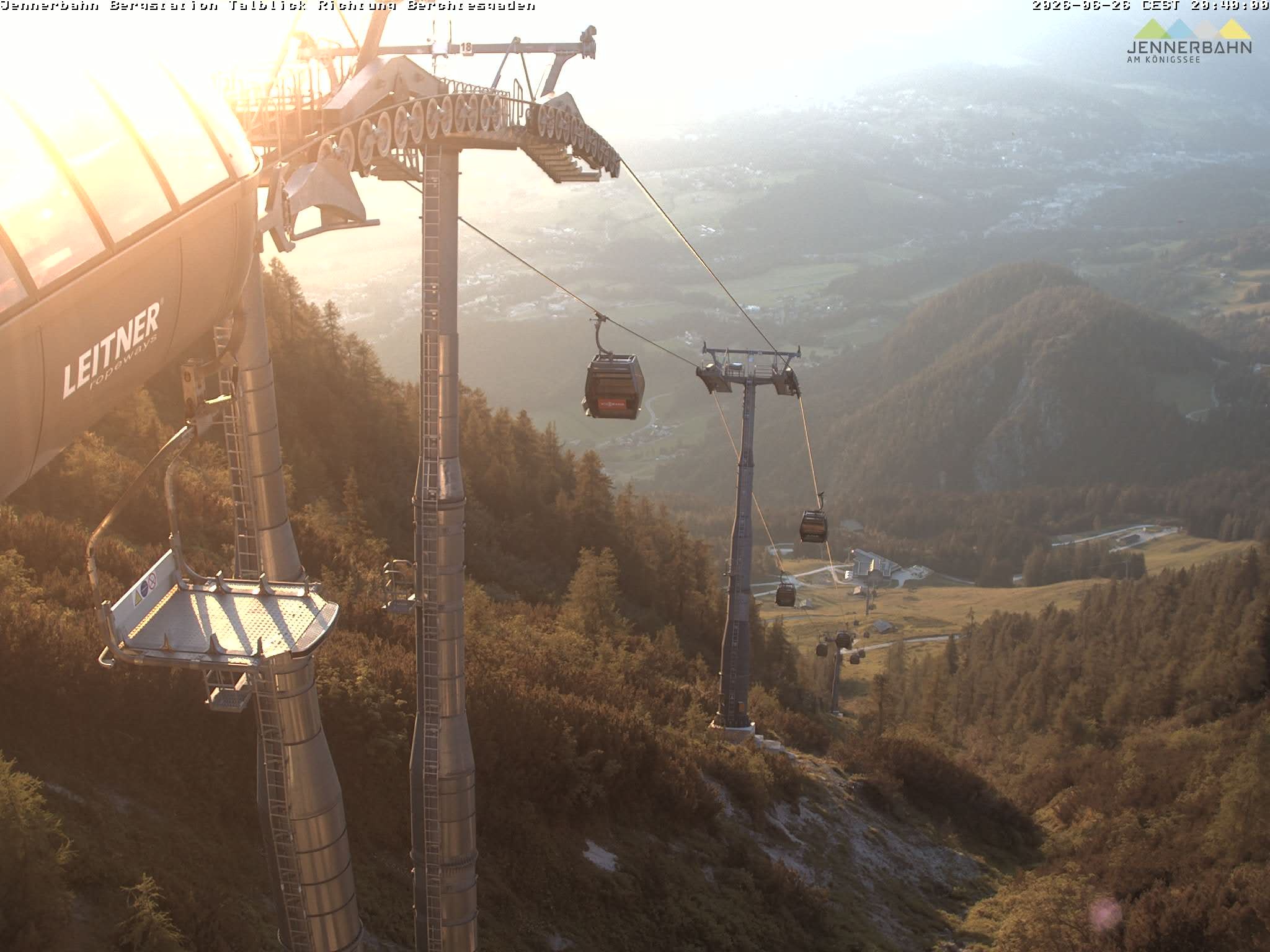 Archived image Webcam Jenner mountain - Valley View Cable Car