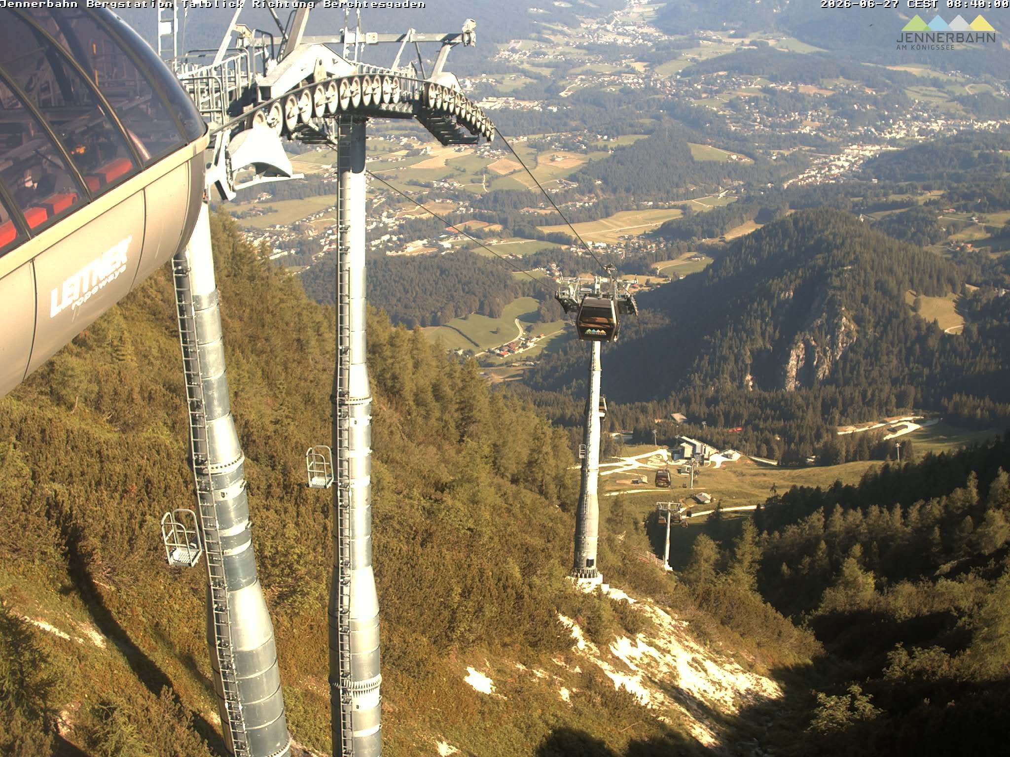 Archived image Webcam Jenner mountain - Valley View Cable Car