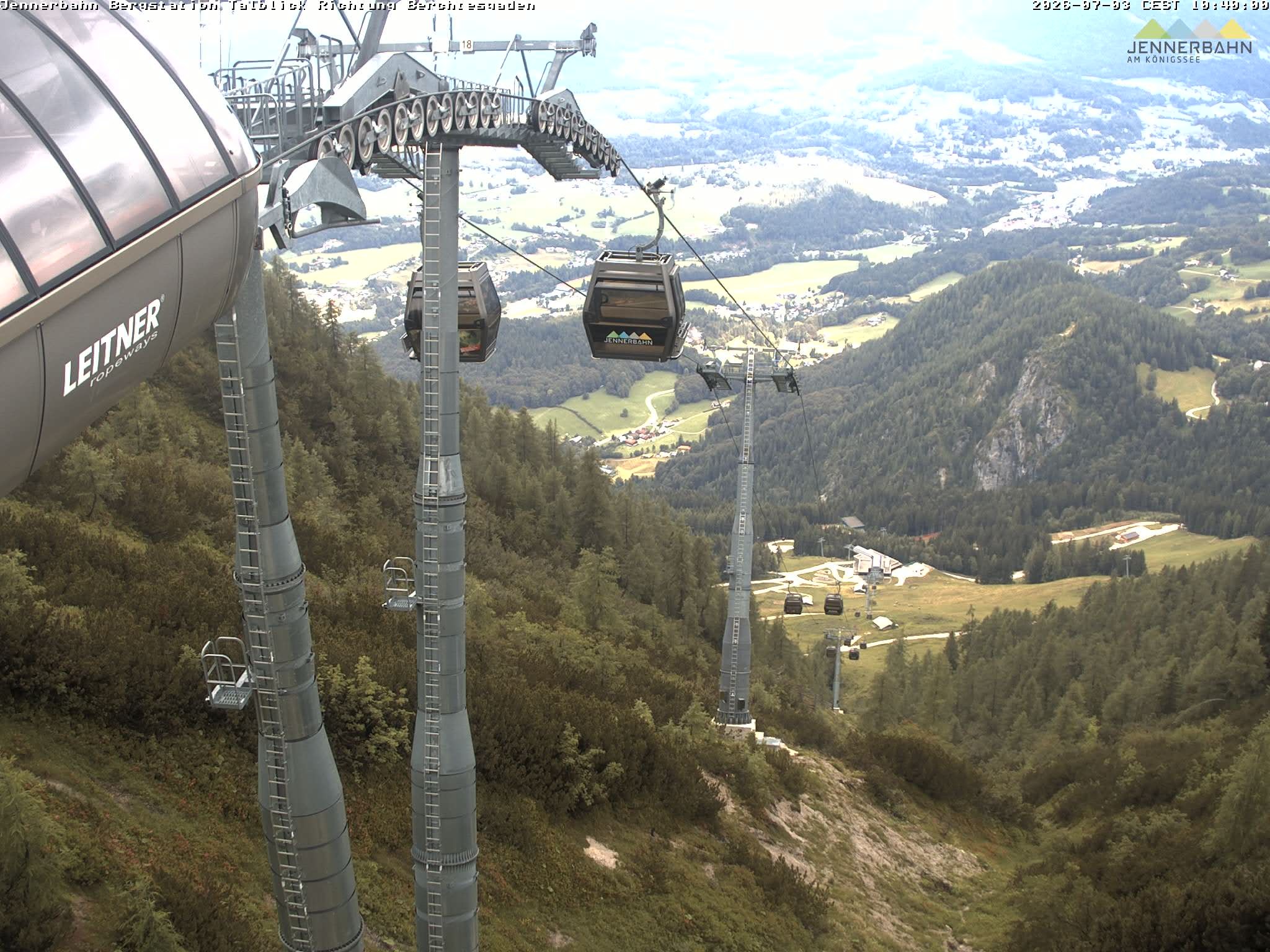 Archiv Foto Webcam Jenner - Blick ins Tal Gondelstation
