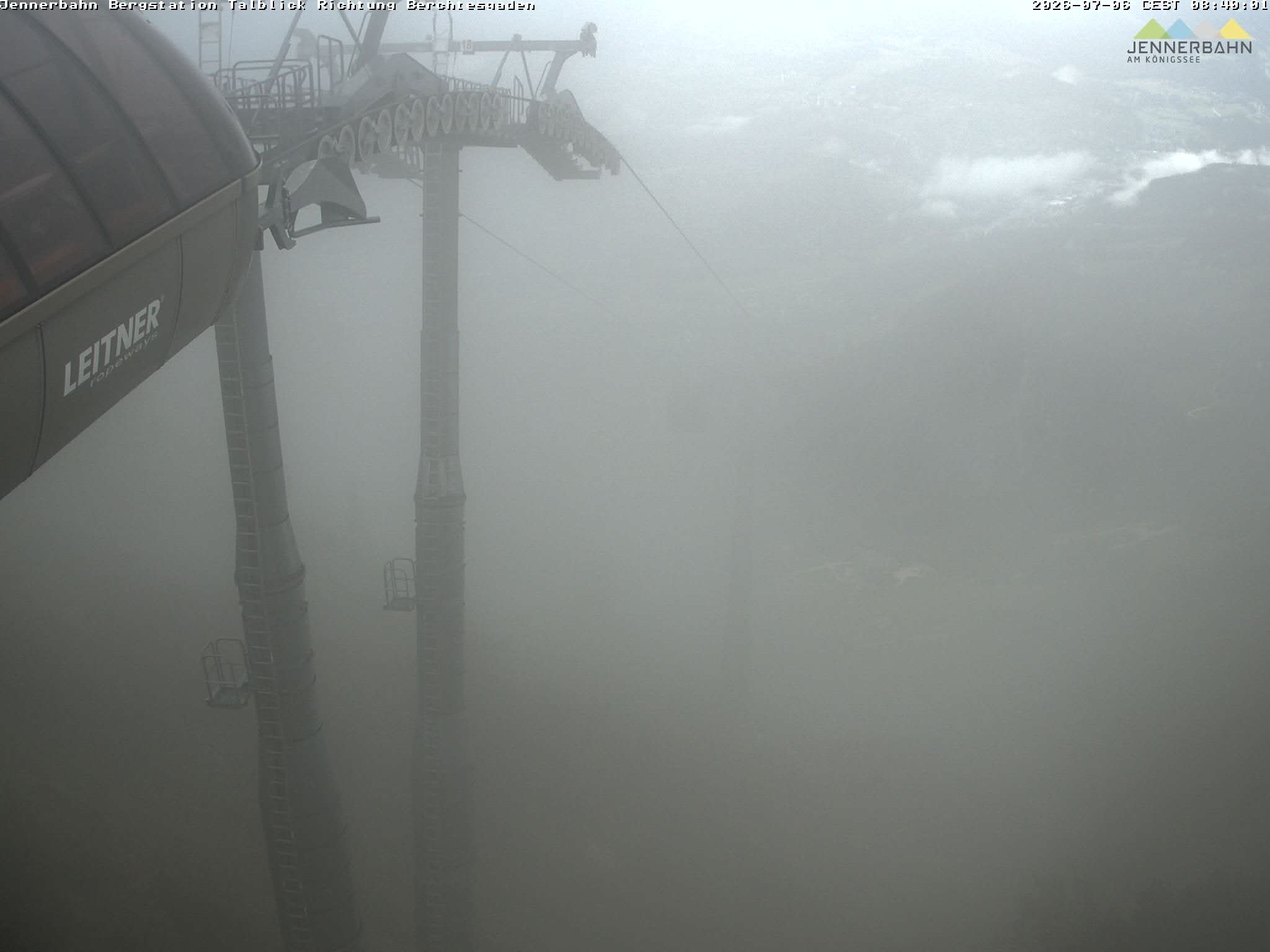 Archiv Foto Webcam Jenner - Blick ins Tal Gondelstation