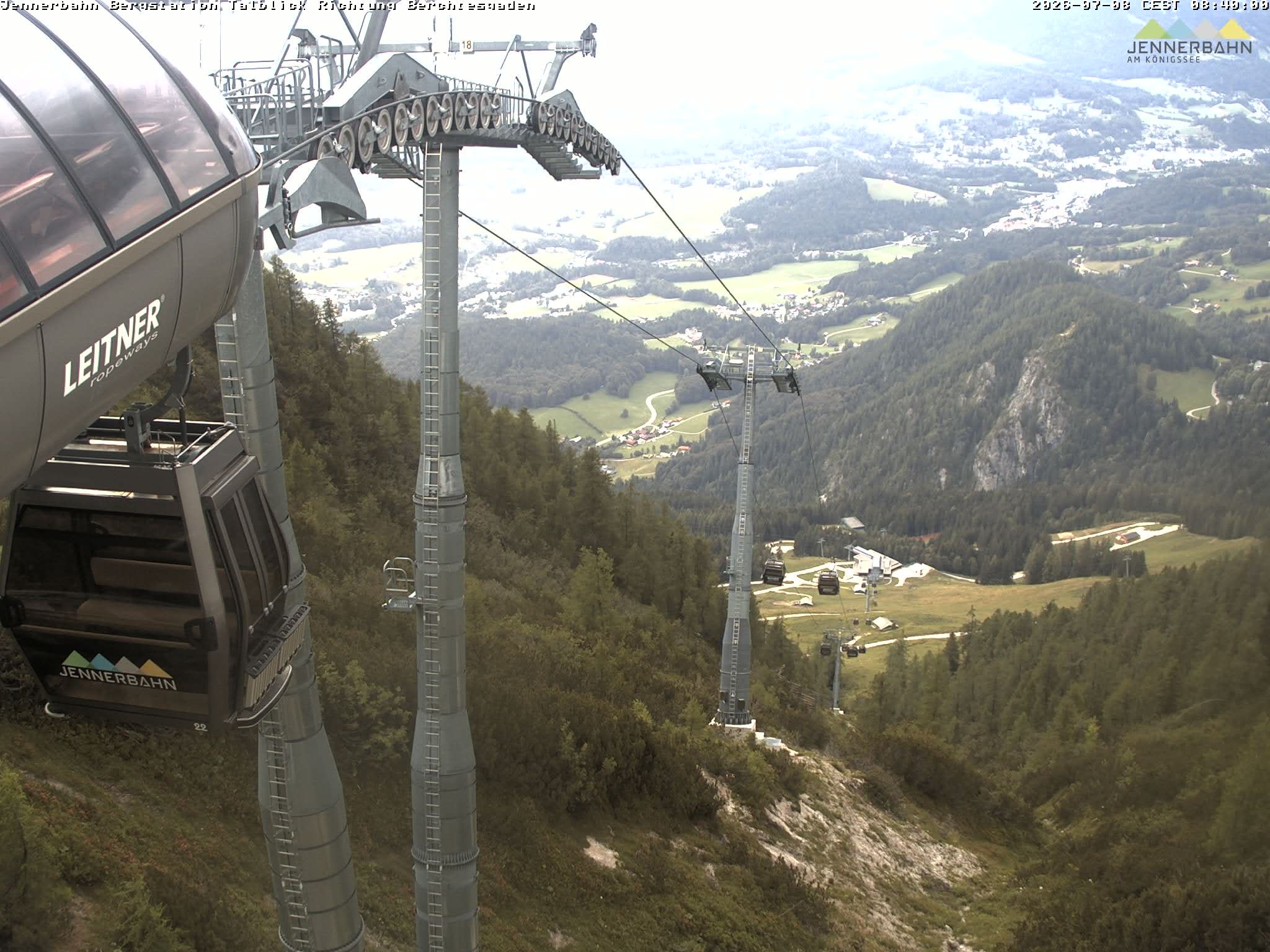Archived image Webcam Jenner mountain - Valley View Cable Car