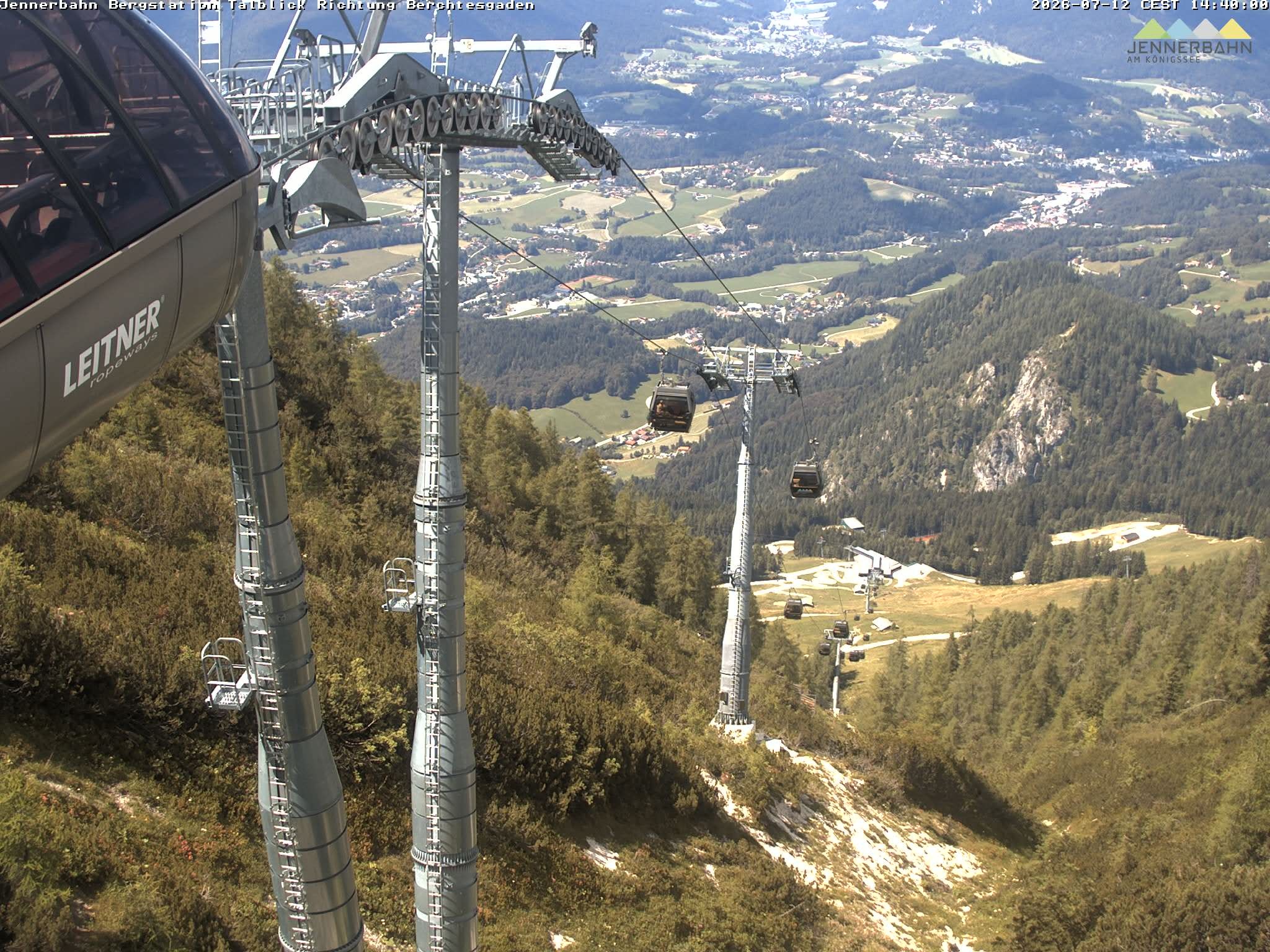 Archiv Foto Webcam Jenner - Blick ins Tal Gondelstation