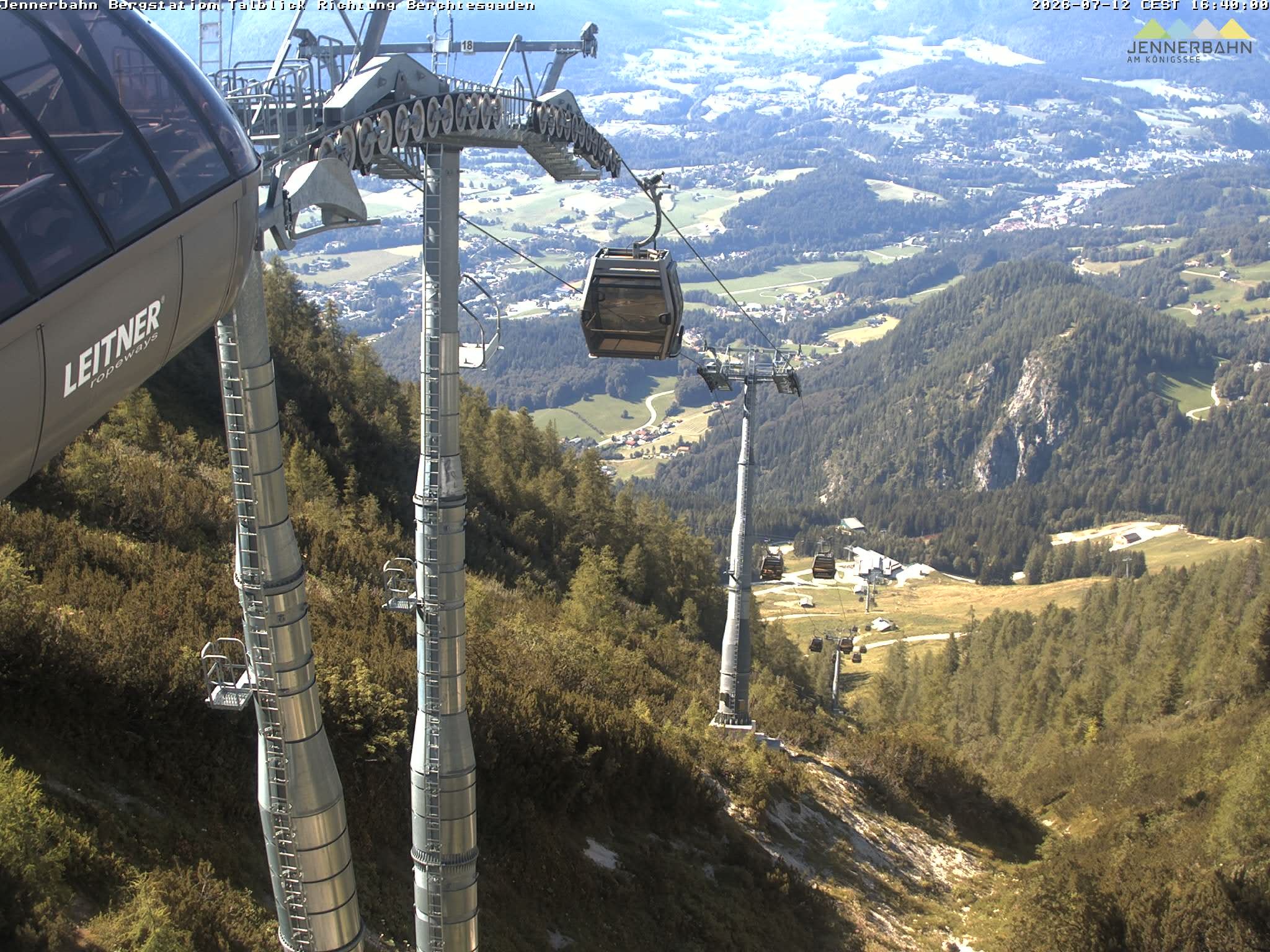 Archiv Foto Webcam Jenner - Blick ins Tal Gondelstation