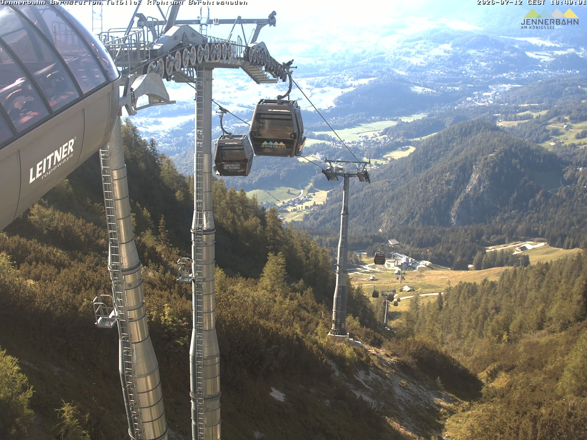 Archived image Webcam Jenner mountain - Valley View Cable Car