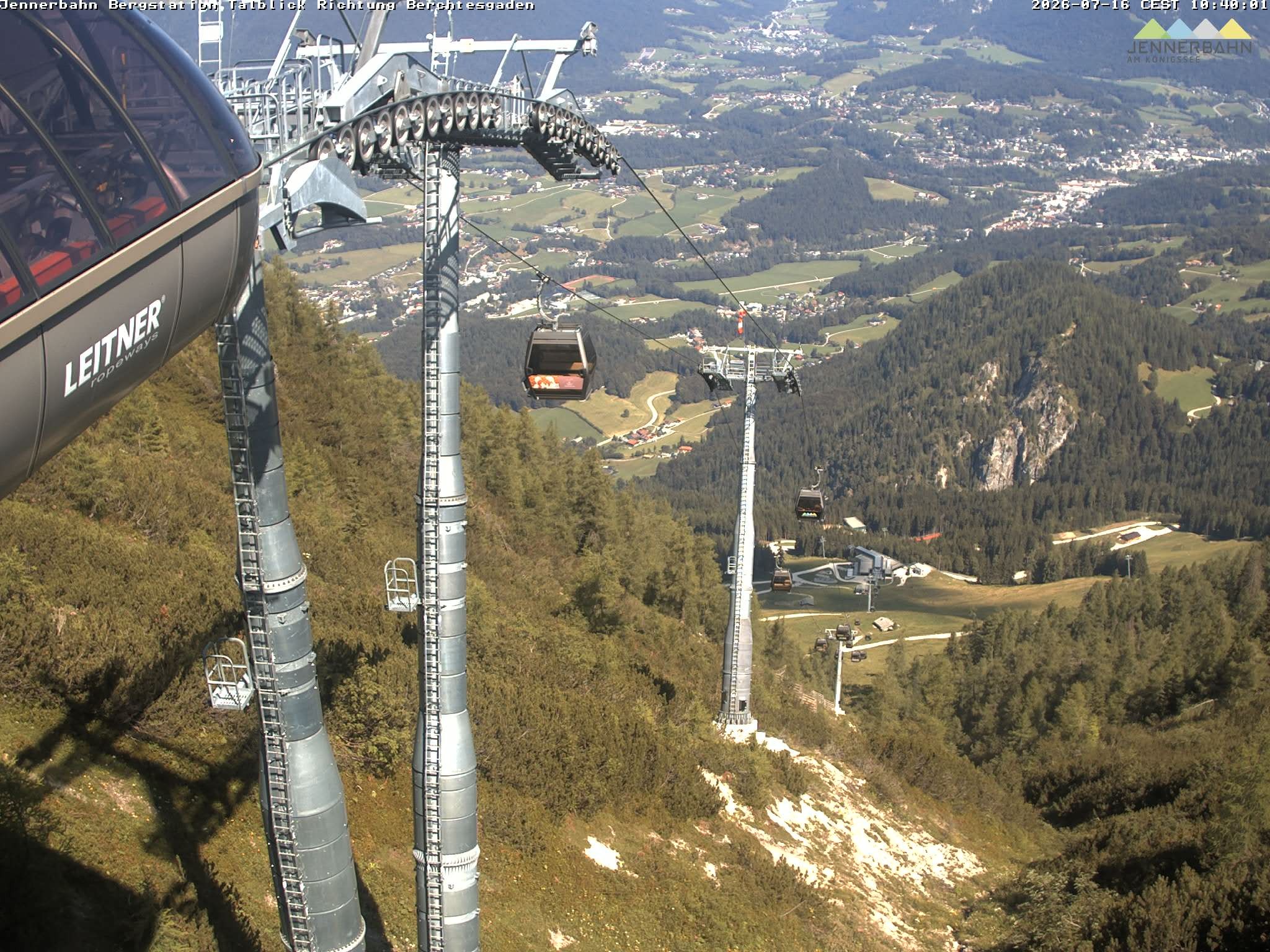 Archived image Webcam Jenner mountain - Valley View Cable Car