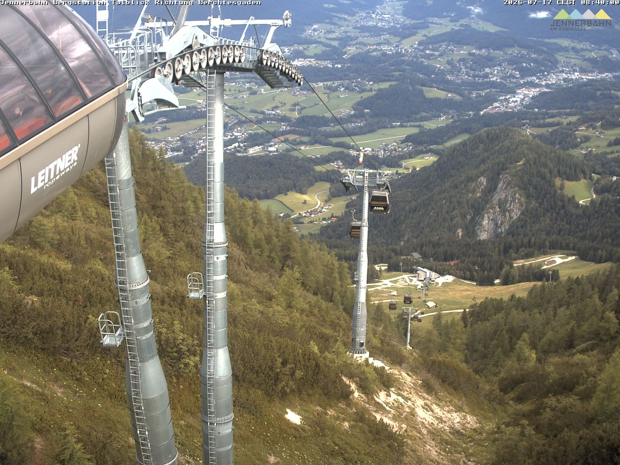 Archived image Webcam Jenner mountain - Valley View Cable Car