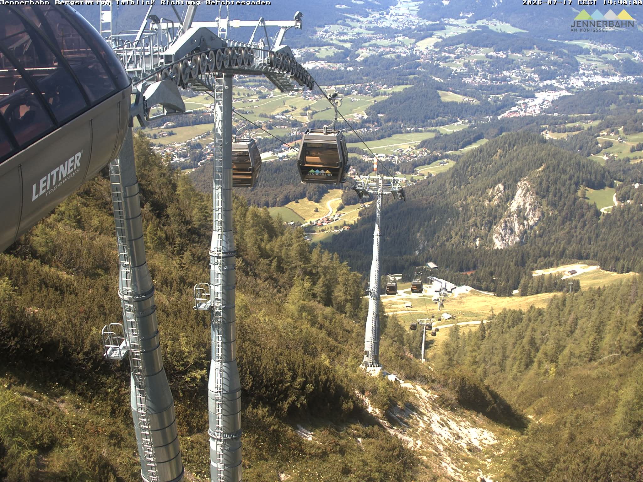 Archived image Webcam Jenner mountain - Valley View Cable Car