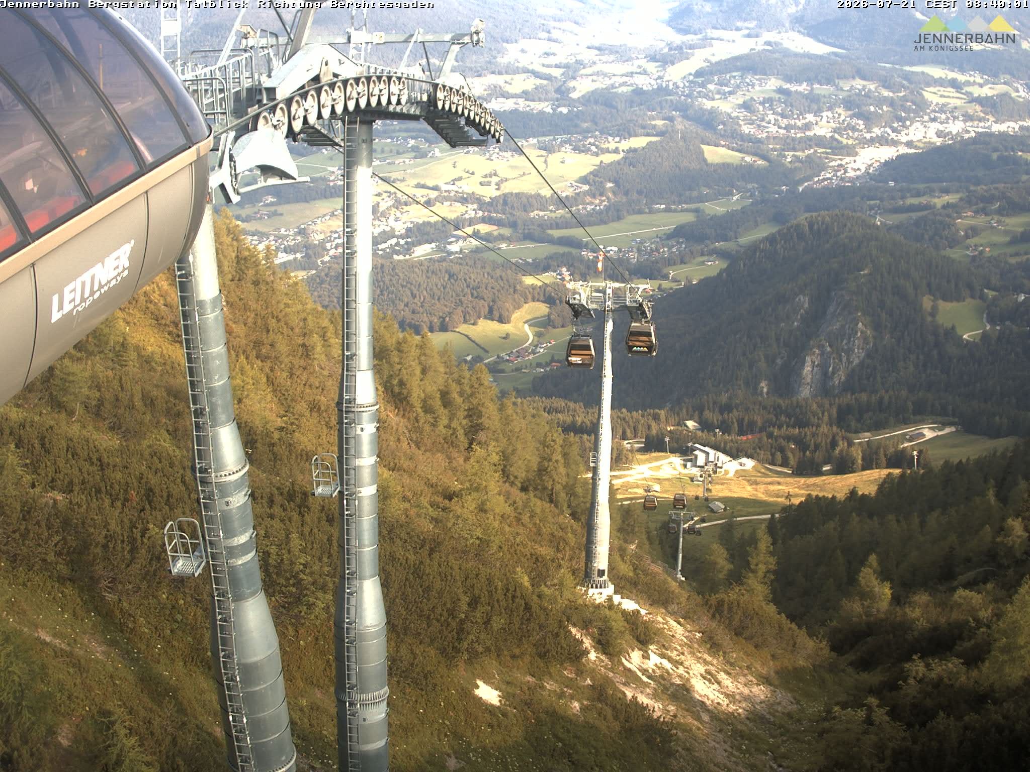 Archiv Foto Webcam Jenner - Blick ins Tal Gondelstation