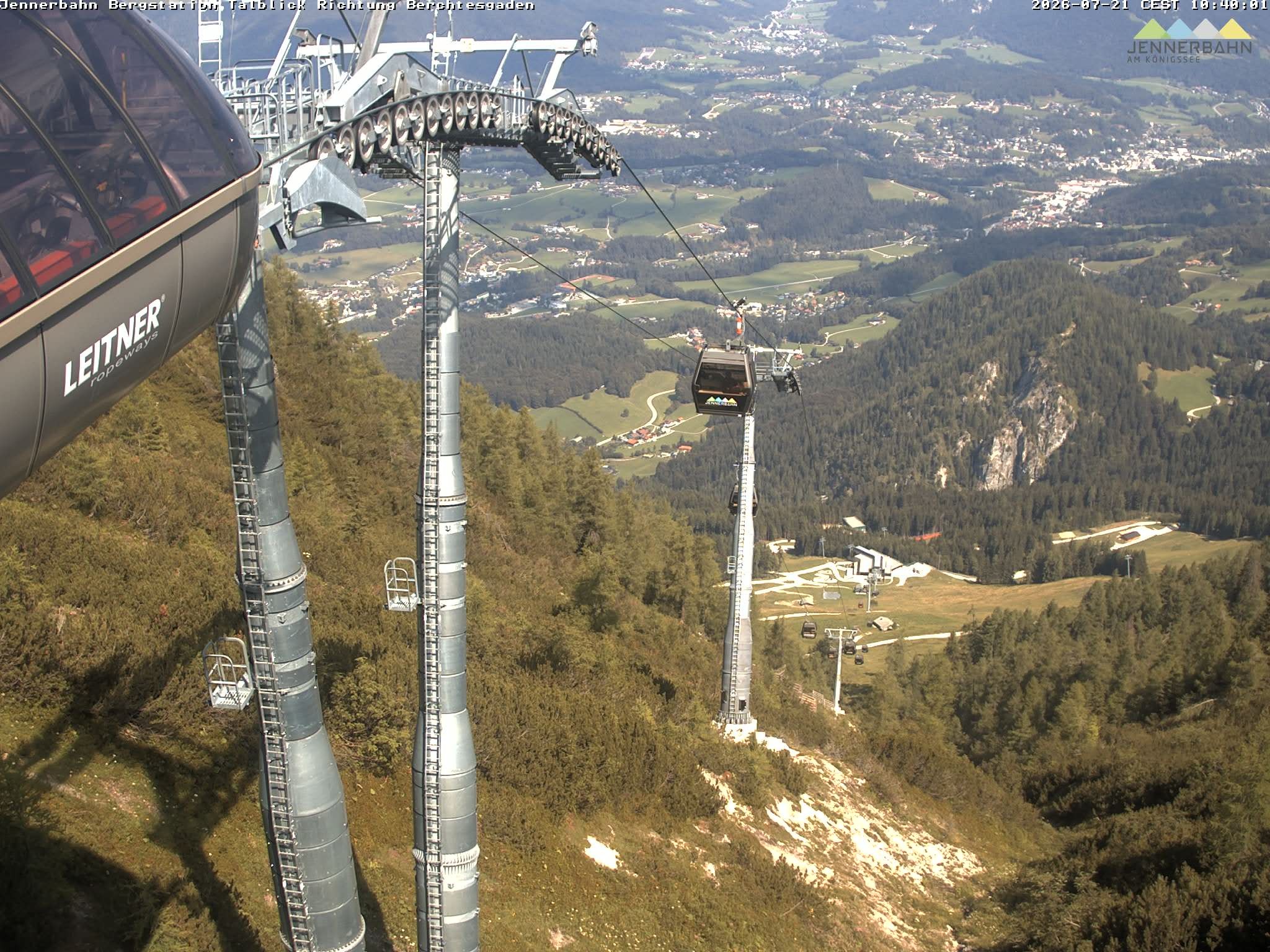 Archiv Foto Webcam Jenner - Blick ins Tal Gondelstation