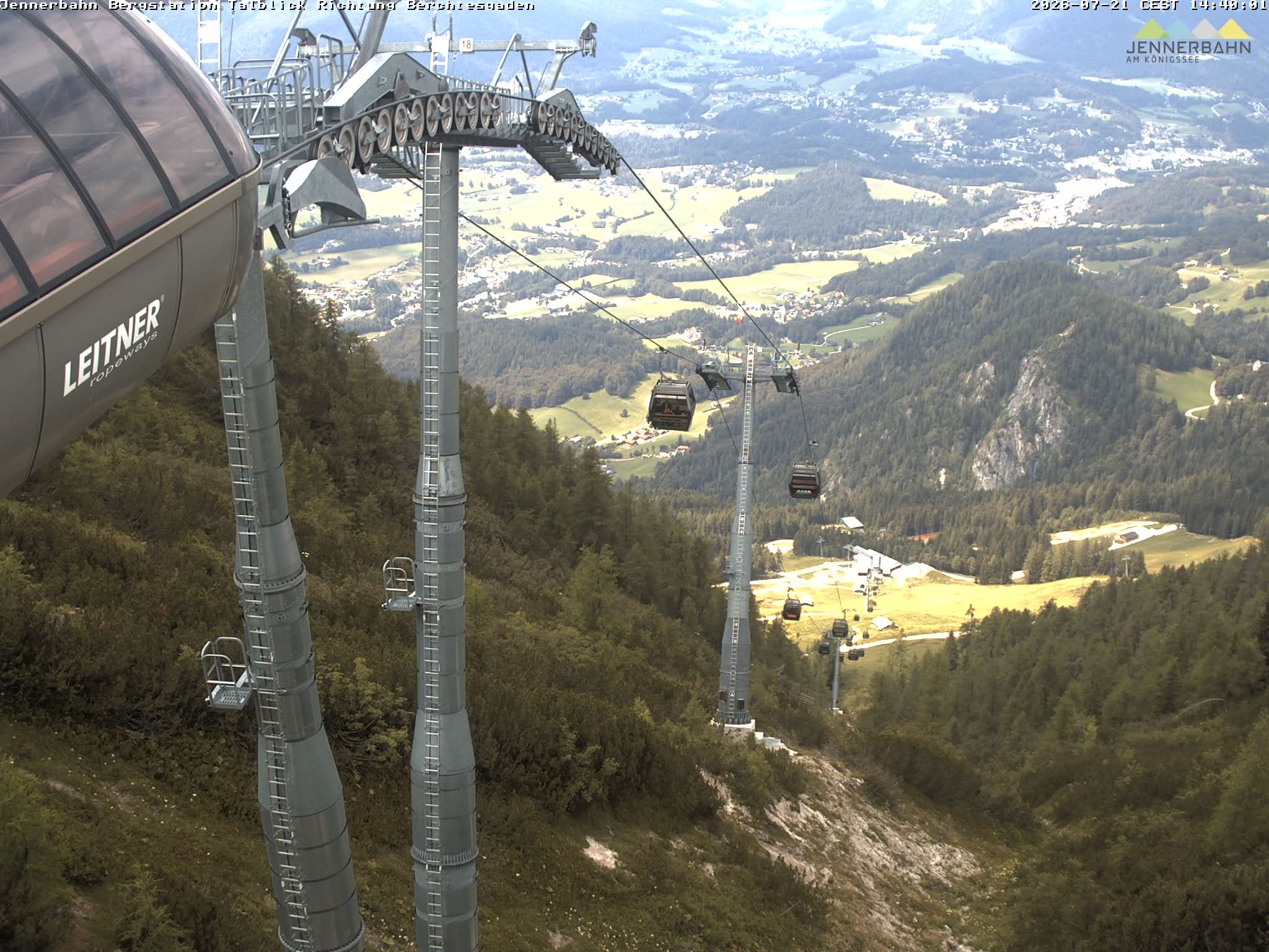 Archiv Foto Webcam Jenner - Blick ins Tal Gondelstation