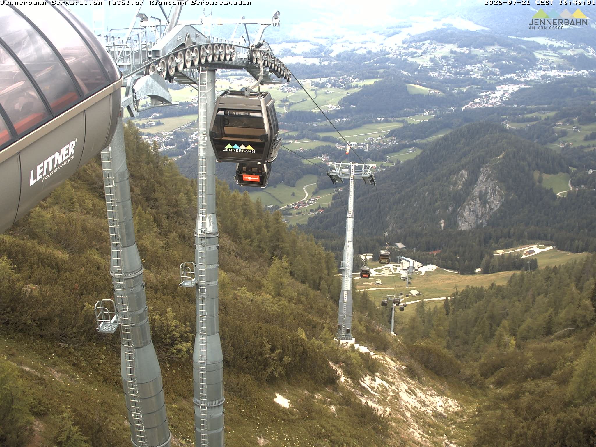 Archiv Foto Webcam Jenner - Blick ins Tal Gondelstation