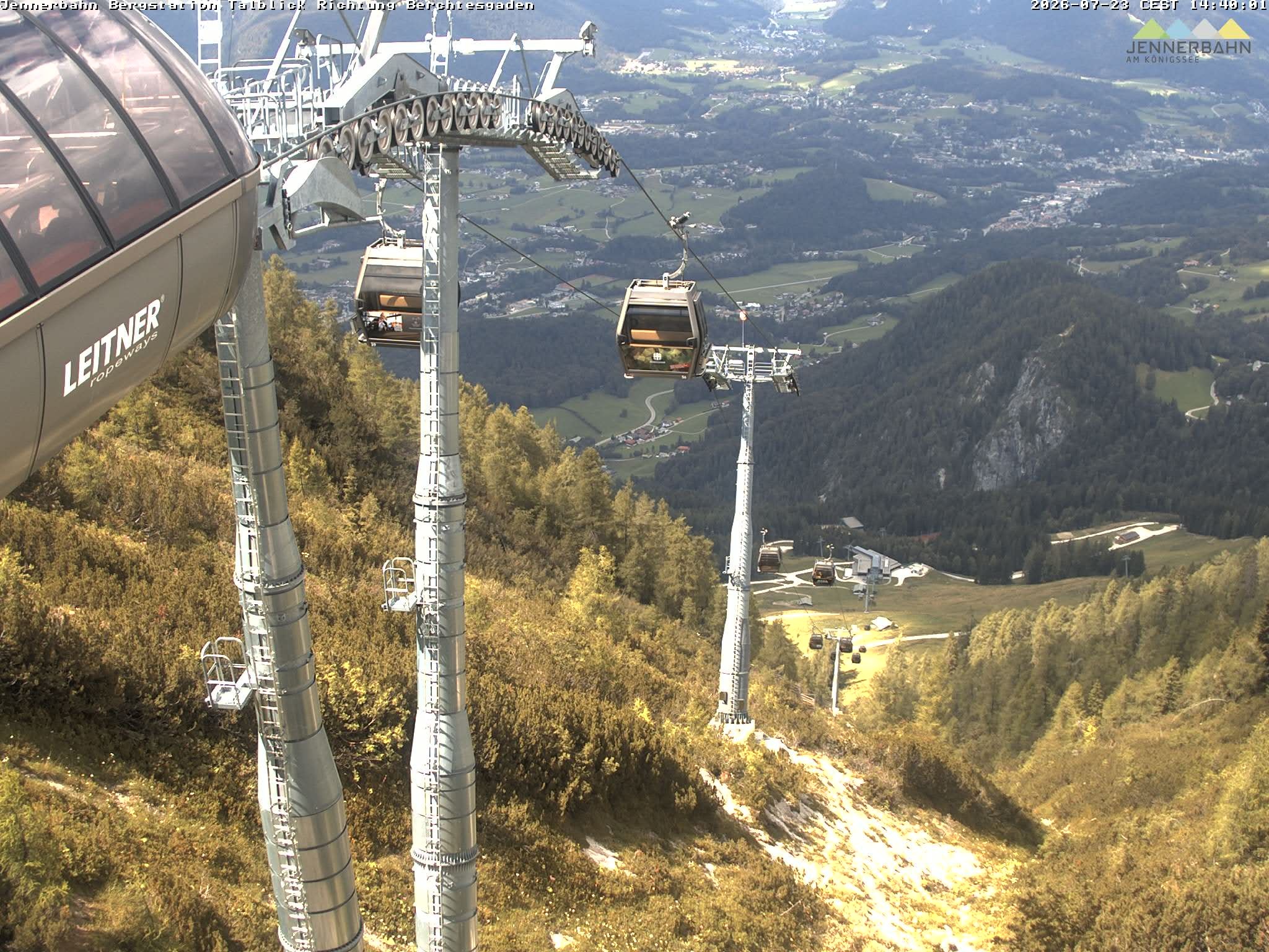 Archiv Foto Webcam Jenner - Blick ins Tal Gondelstation