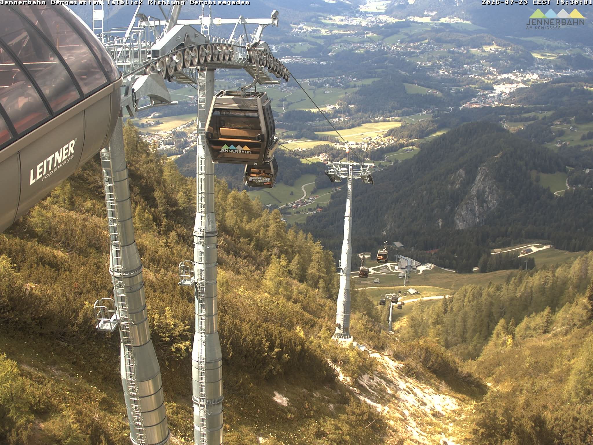Archiv Foto Webcam Jenner - Blick ins Tal Gondelstation