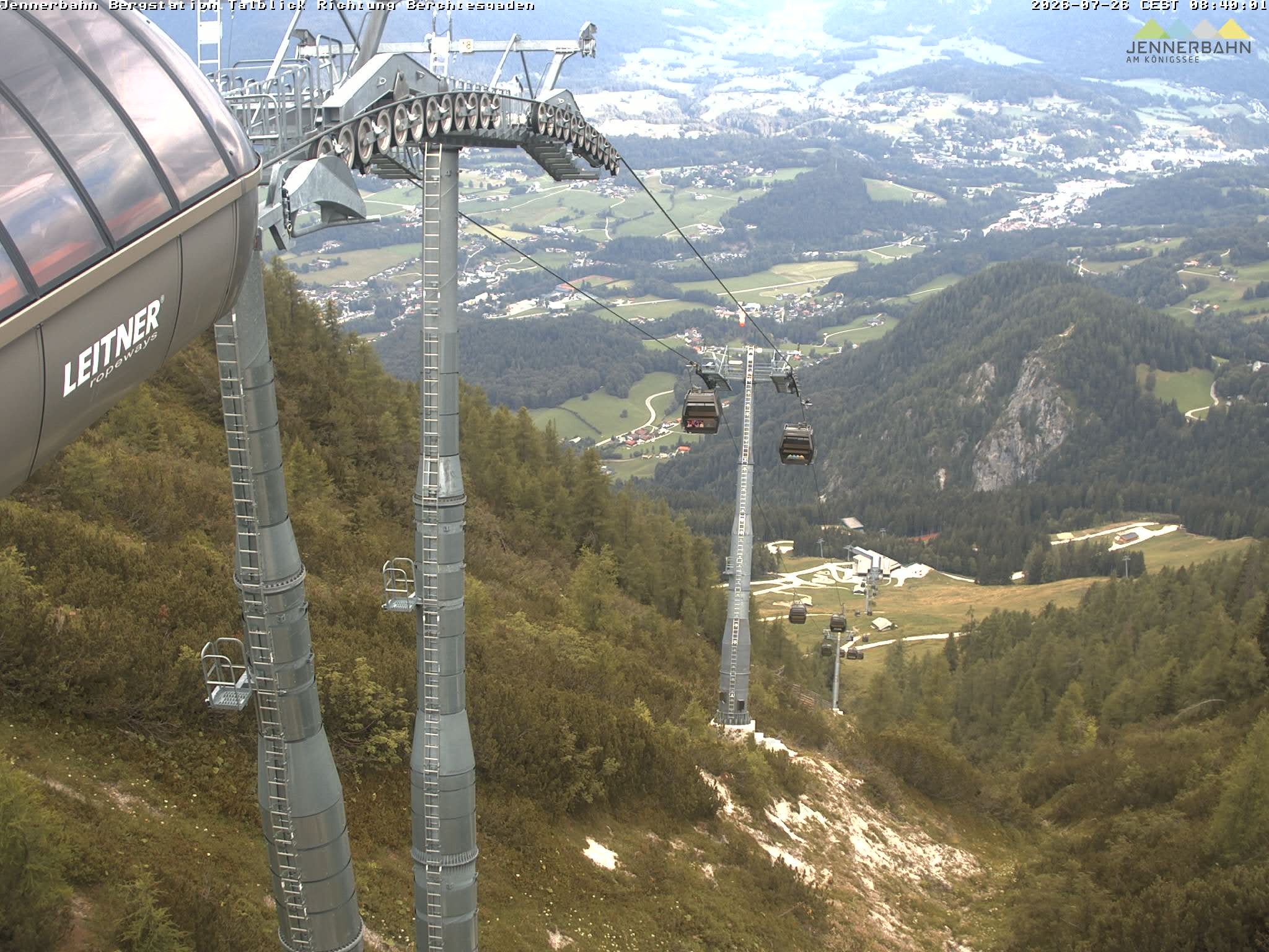Archiv Foto Webcam Jenner - Blick ins Tal Gondelstation