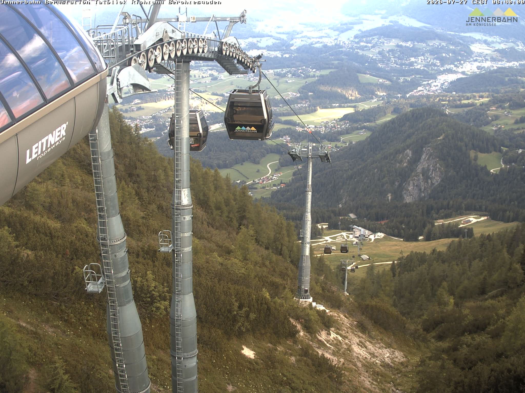 Archived image Webcam Jenner mountain - Valley View Cable Car