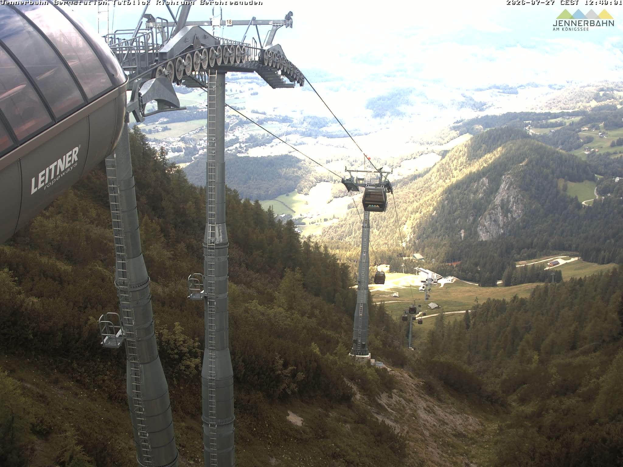 Archived image Webcam Jenner mountain - Valley View Cable Car