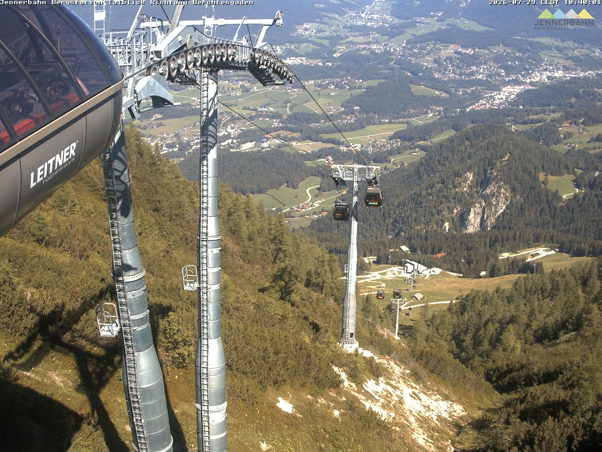 Archiv Foto Webcam Jenner - Blick ins Tal Gondelstation