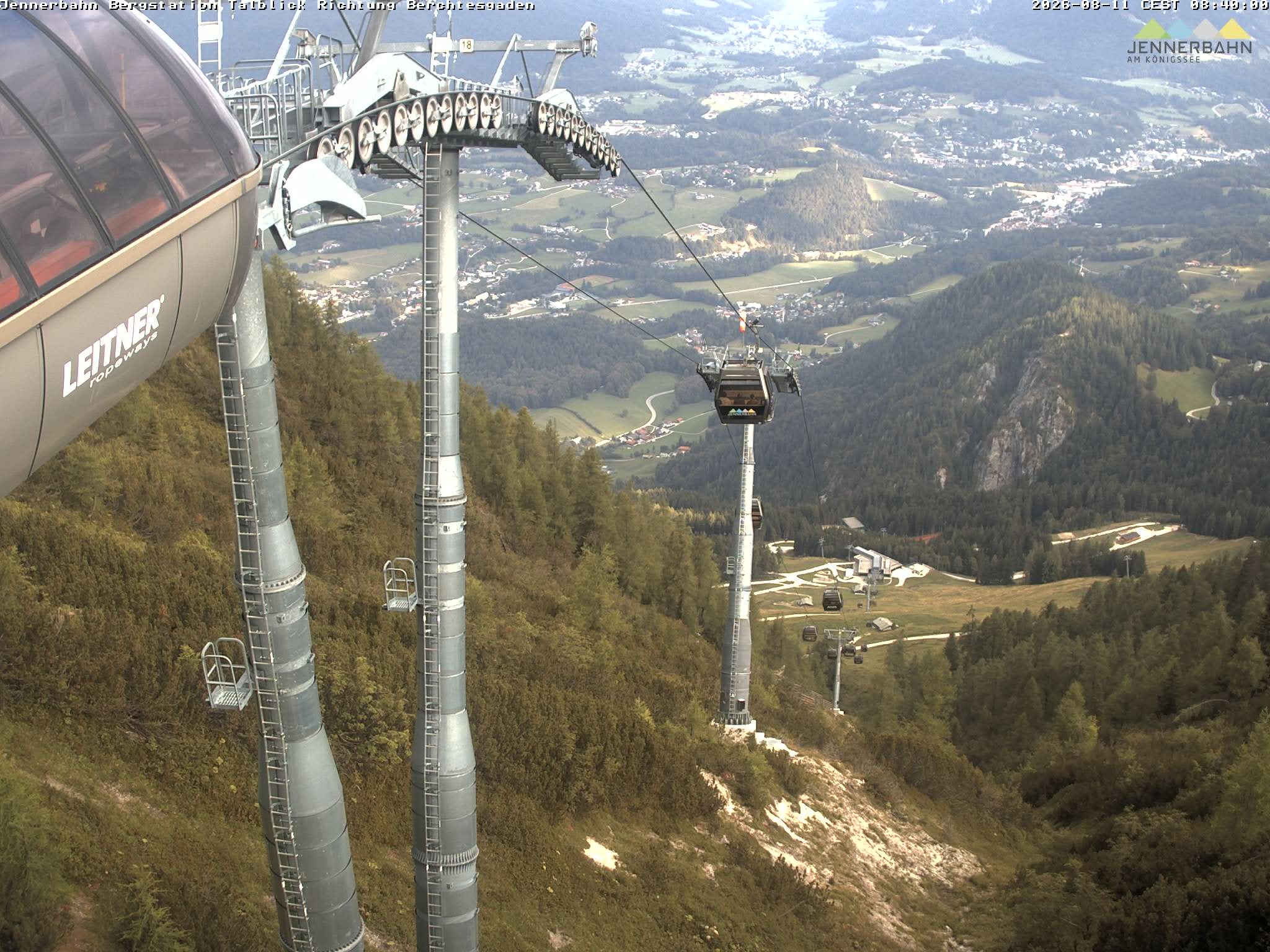 Archiv Foto Webcam Jenner - Blick ins Tal Gondelstation