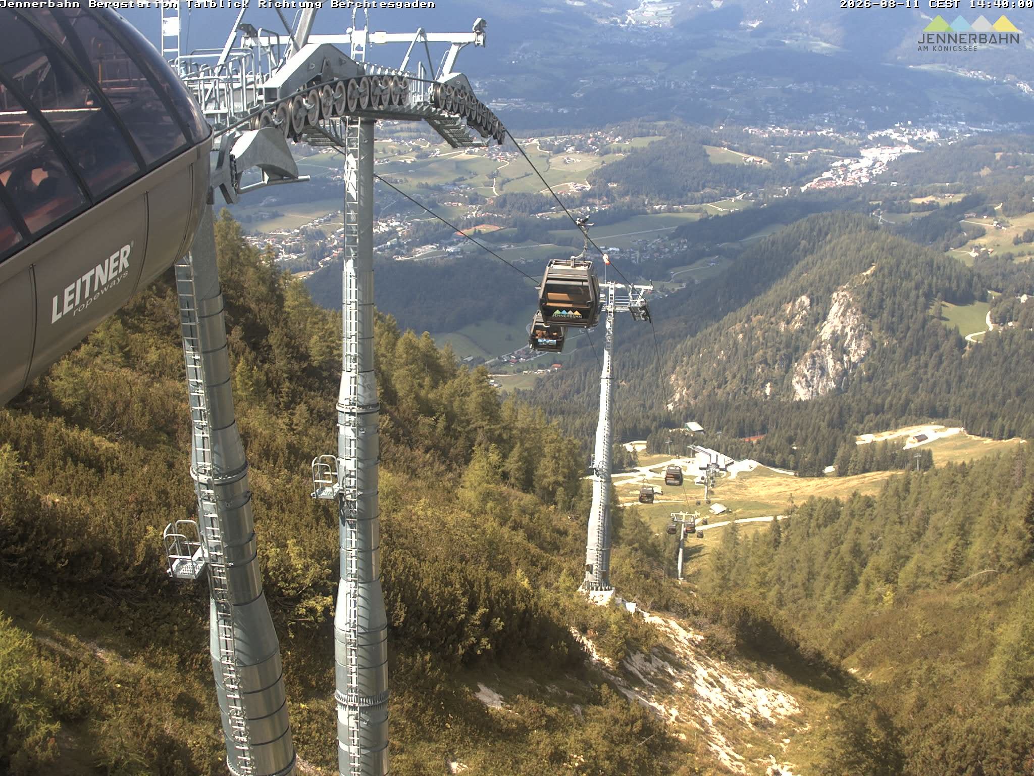 Archiv Foto Webcam Jenner - Blick ins Tal Gondelstation
